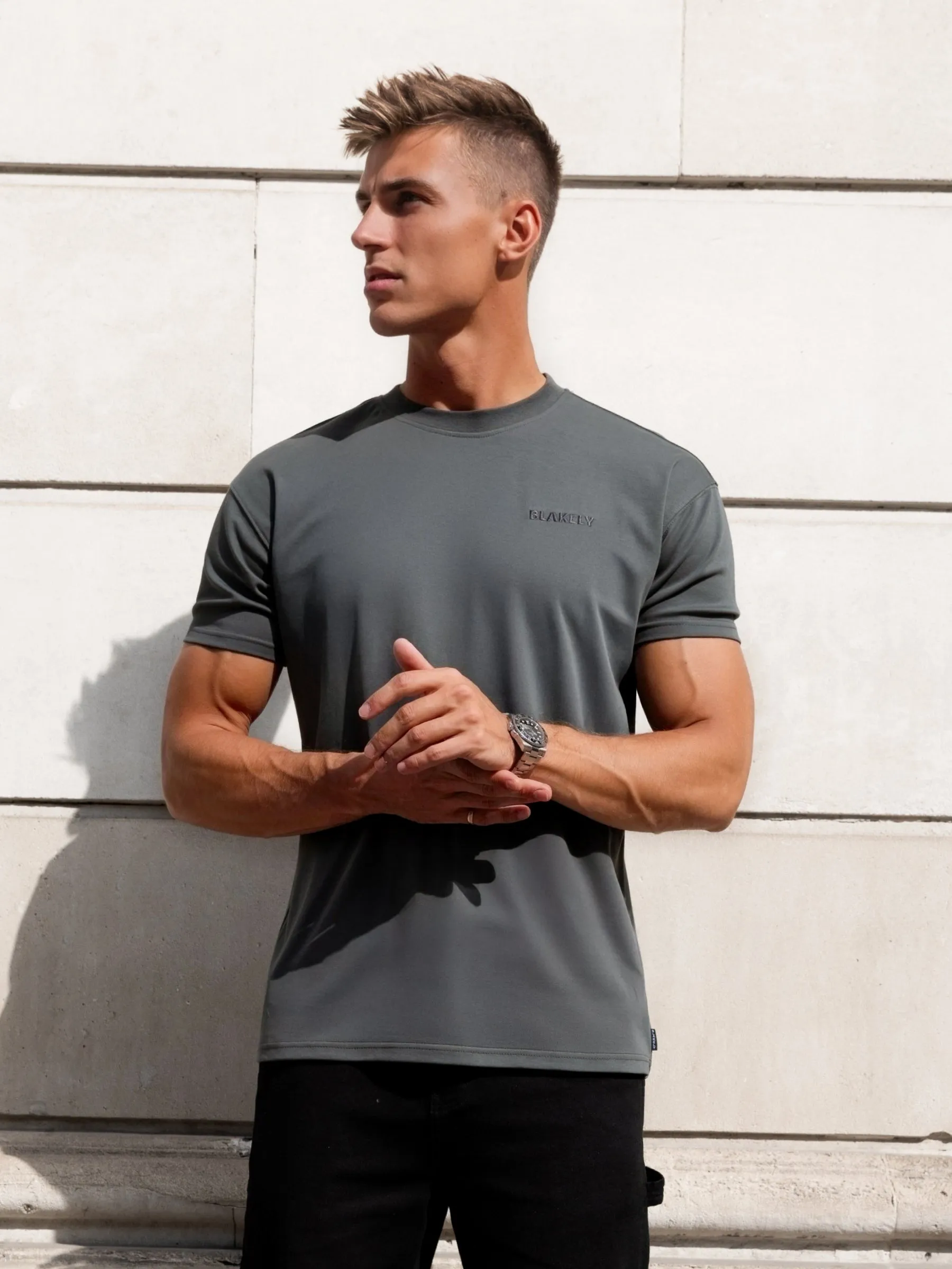 Rhys Relaxed T-Shirt - Khaki Grey sold by Blakely