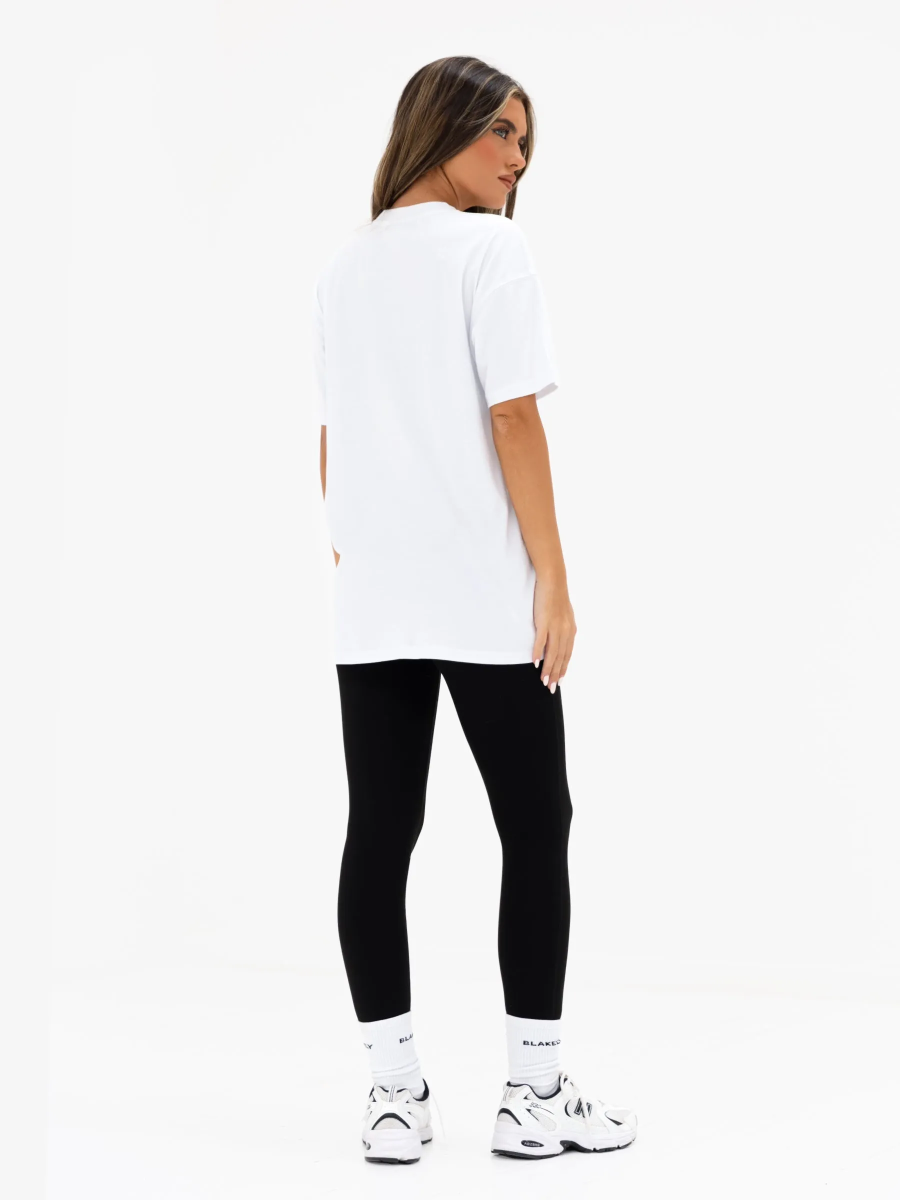 Sophia Oversized T-Shirt - White & Classic Red sold by Blakely product image thumbnail 4