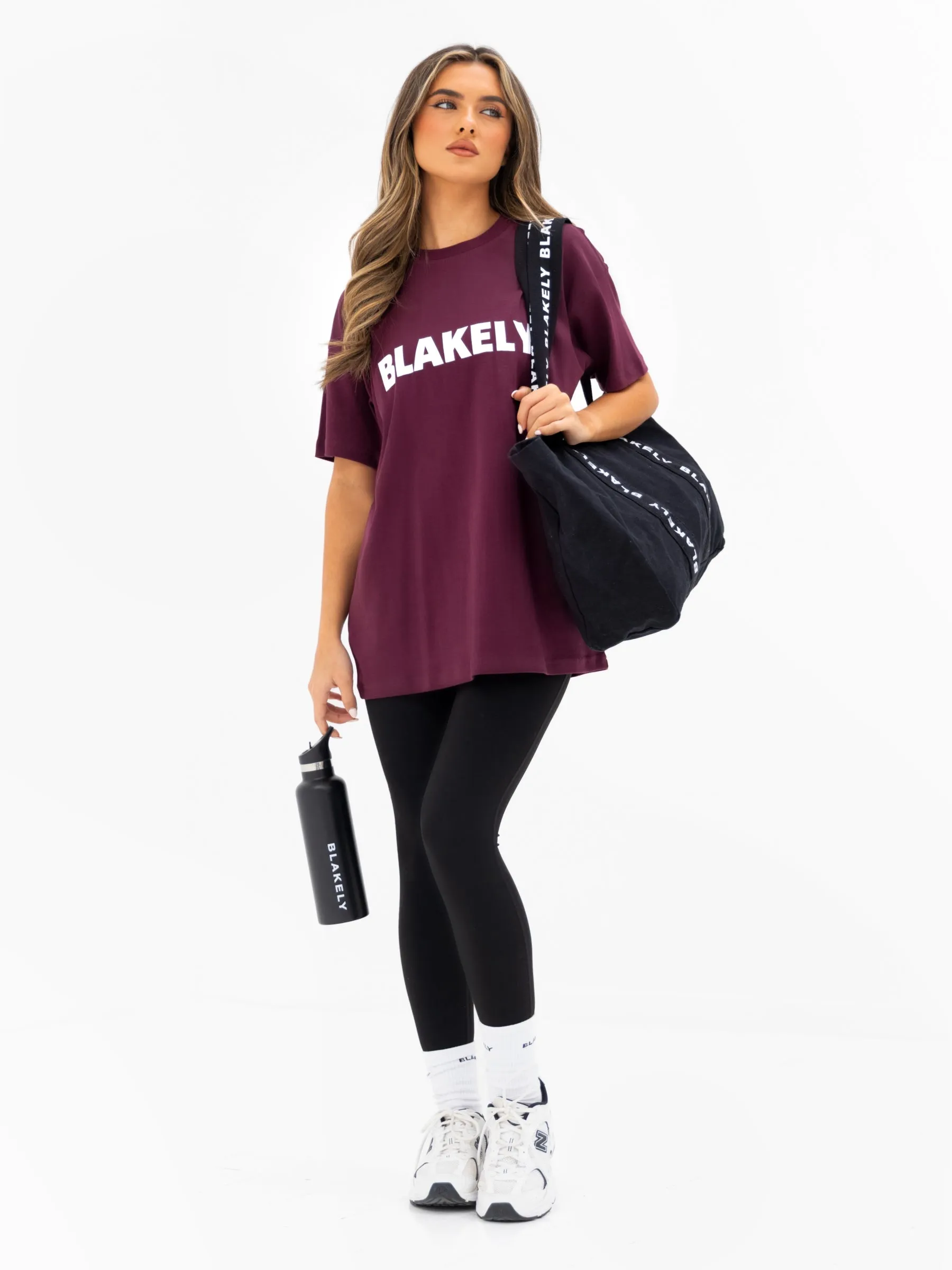 Sophia Oversized T-Shirt - Dark Cherry sold by Blakely product image thumbnail 3