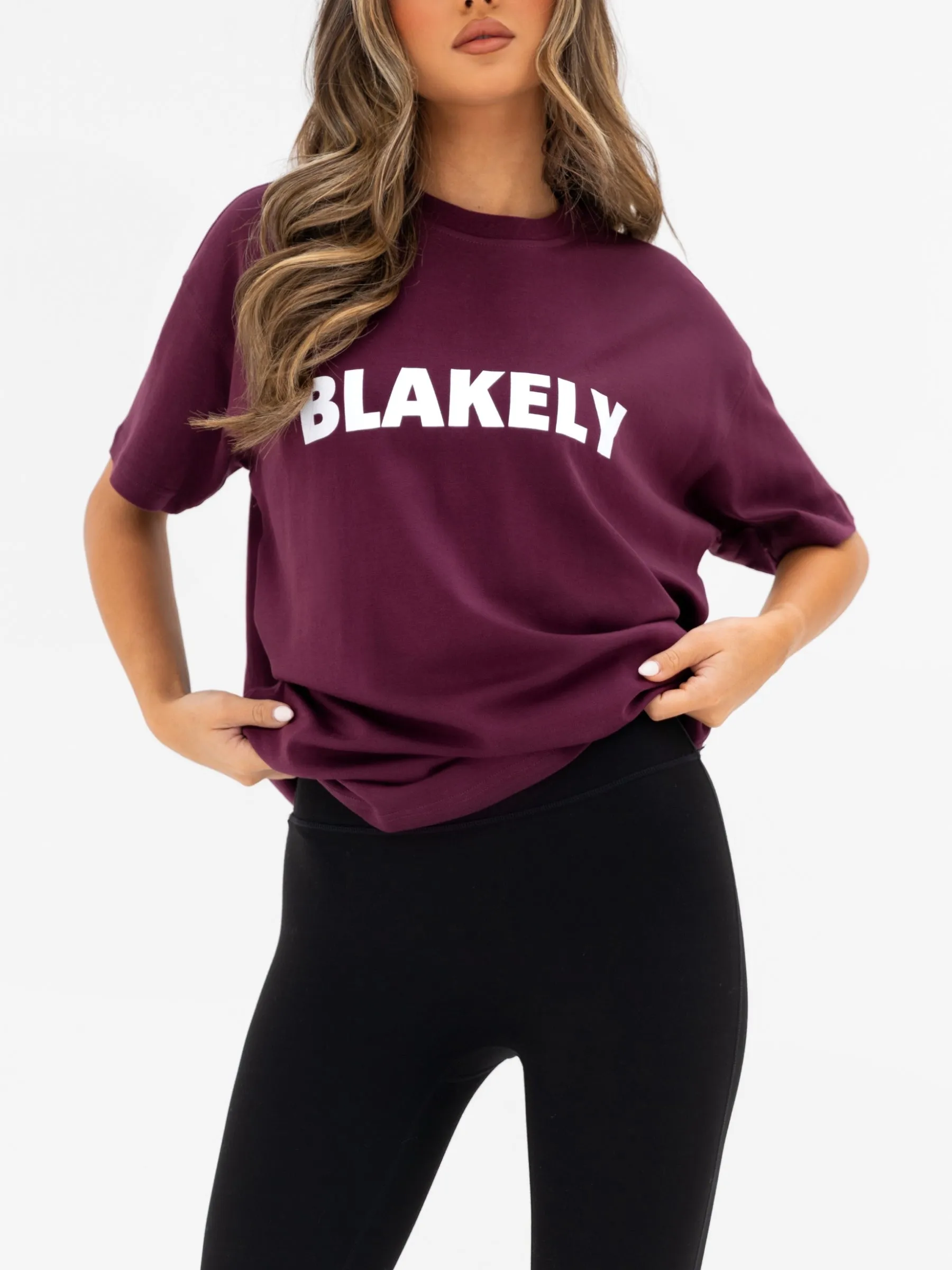 Sophia Oversized T-Shirt - Dark Cherry sold by Blakely product image thumbnail 5