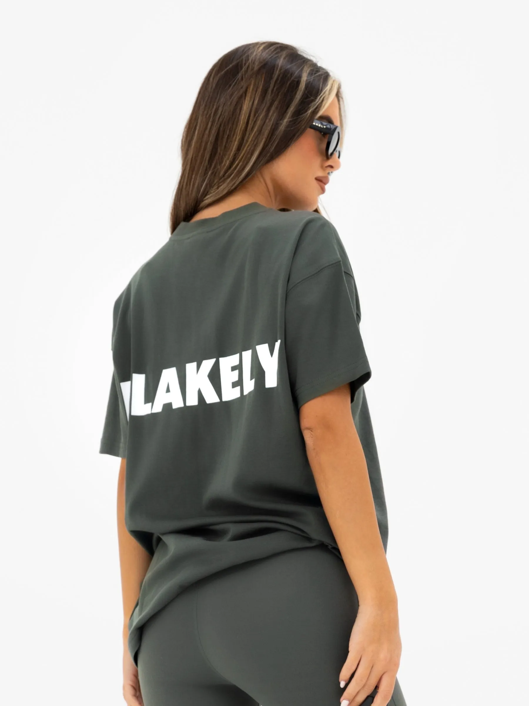 Kayla Oversized T-Shirt - Khaki Grey sold by Blakely product image thumbnail 3