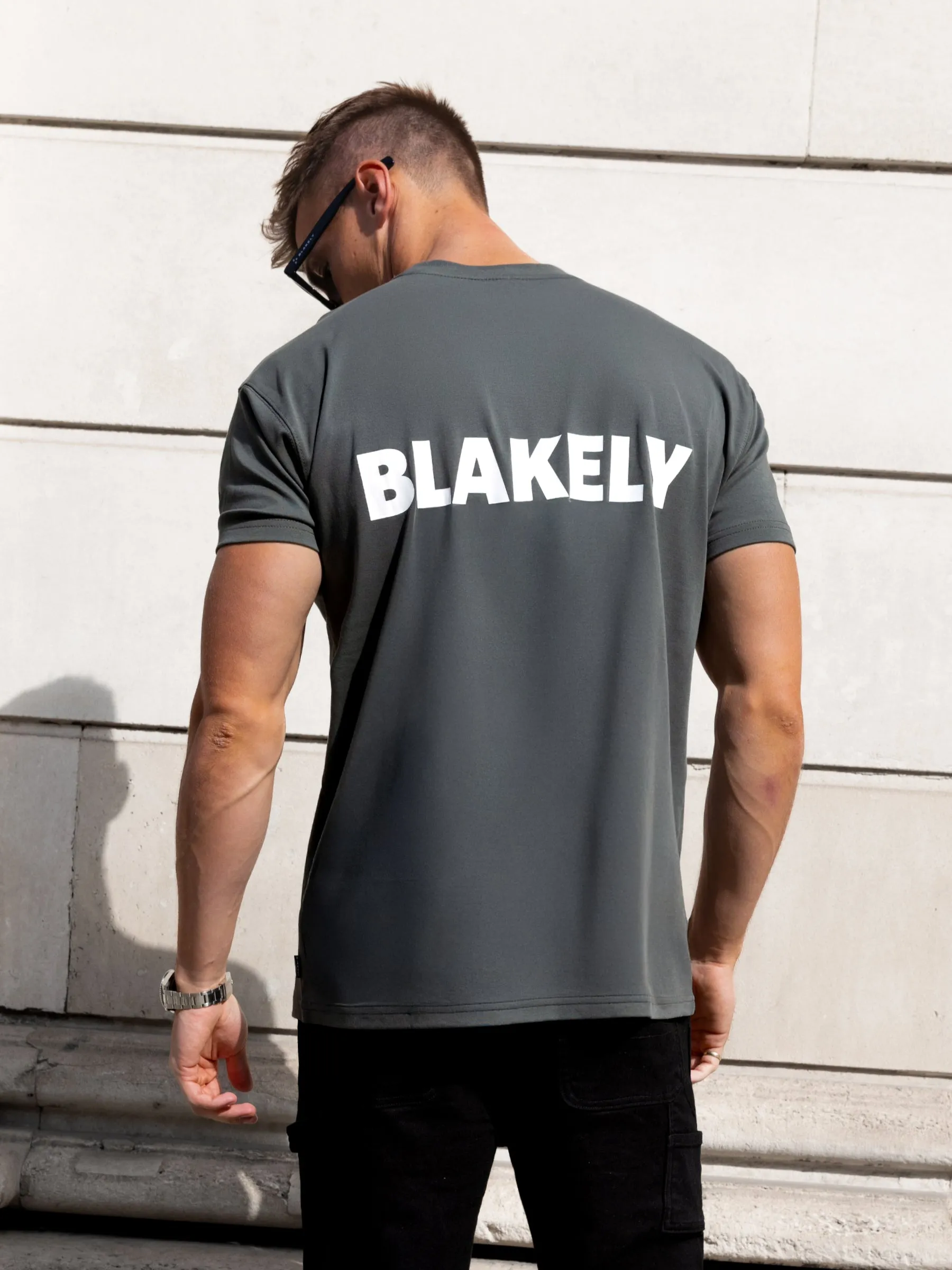 Declan Relaxed T-Shirt - Khaki Grey sold by Blakely