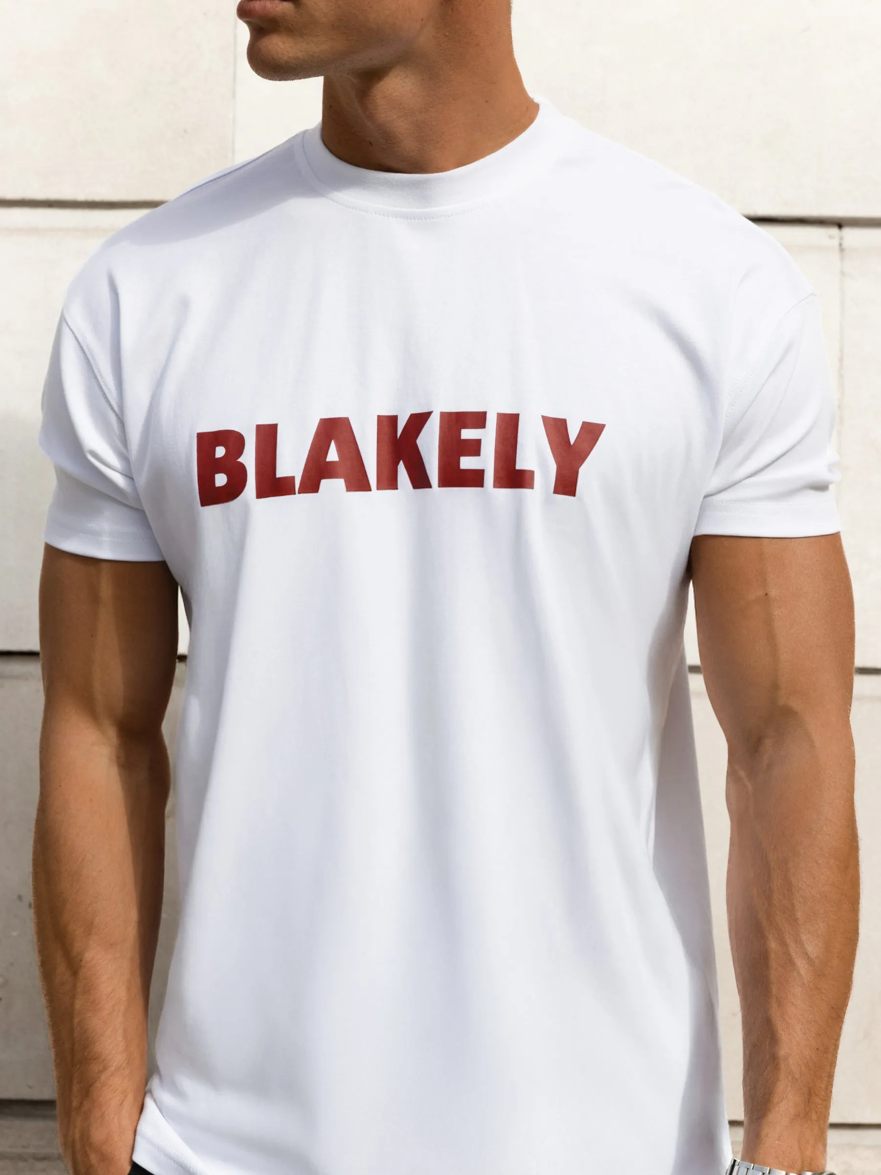 Raife Relaxed T-Shirt - White & Red sold by Blakely product image thumbnail 5