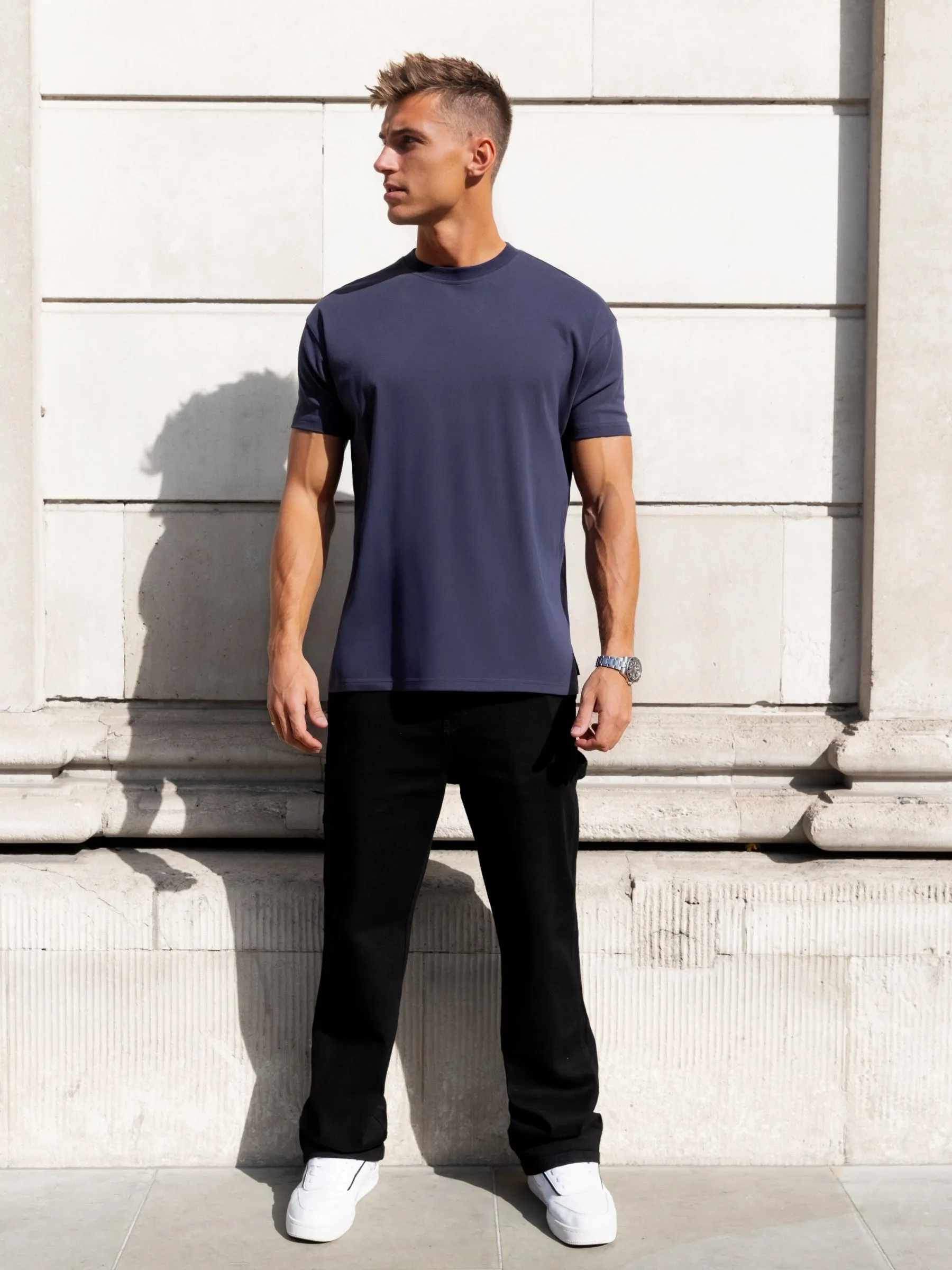 Declan Relaxed T-Shirt - True Navy sold by Blakely product image thumbnail 4