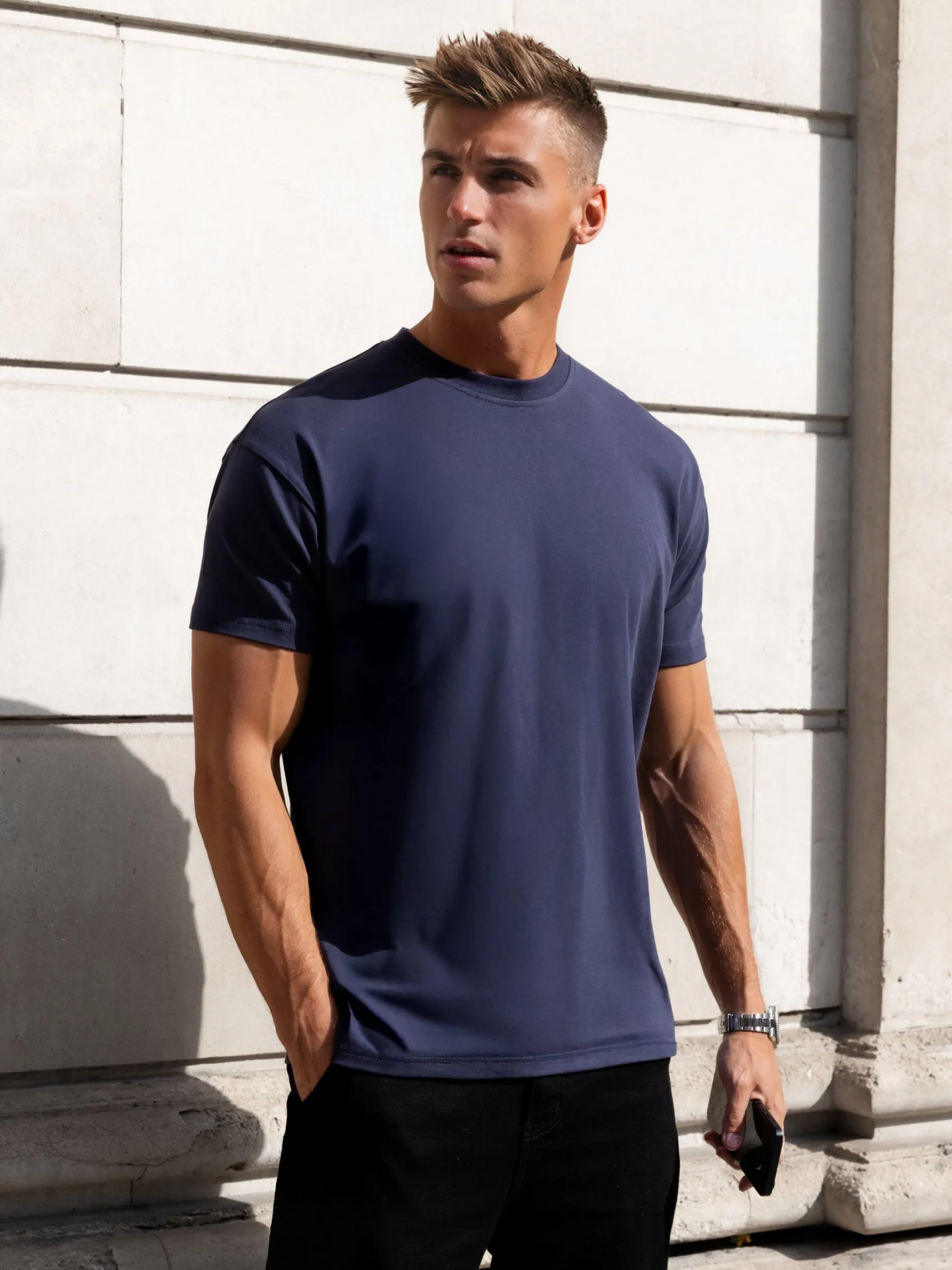 Declan Relaxed T-Shirt - True Navy sold by Blakely product image thumbnail 2