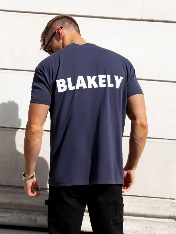 Declan Relaxed T-Shirt - True Navy sold by Blakely