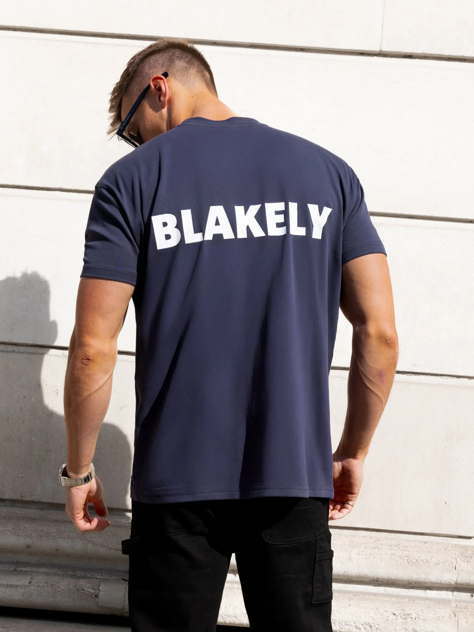 Declan Relaxed T-Shirt - True Navy sold by Blakely