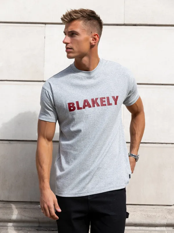 Raife Relaxed T-Shirt - Marl Grey sold by Blakely