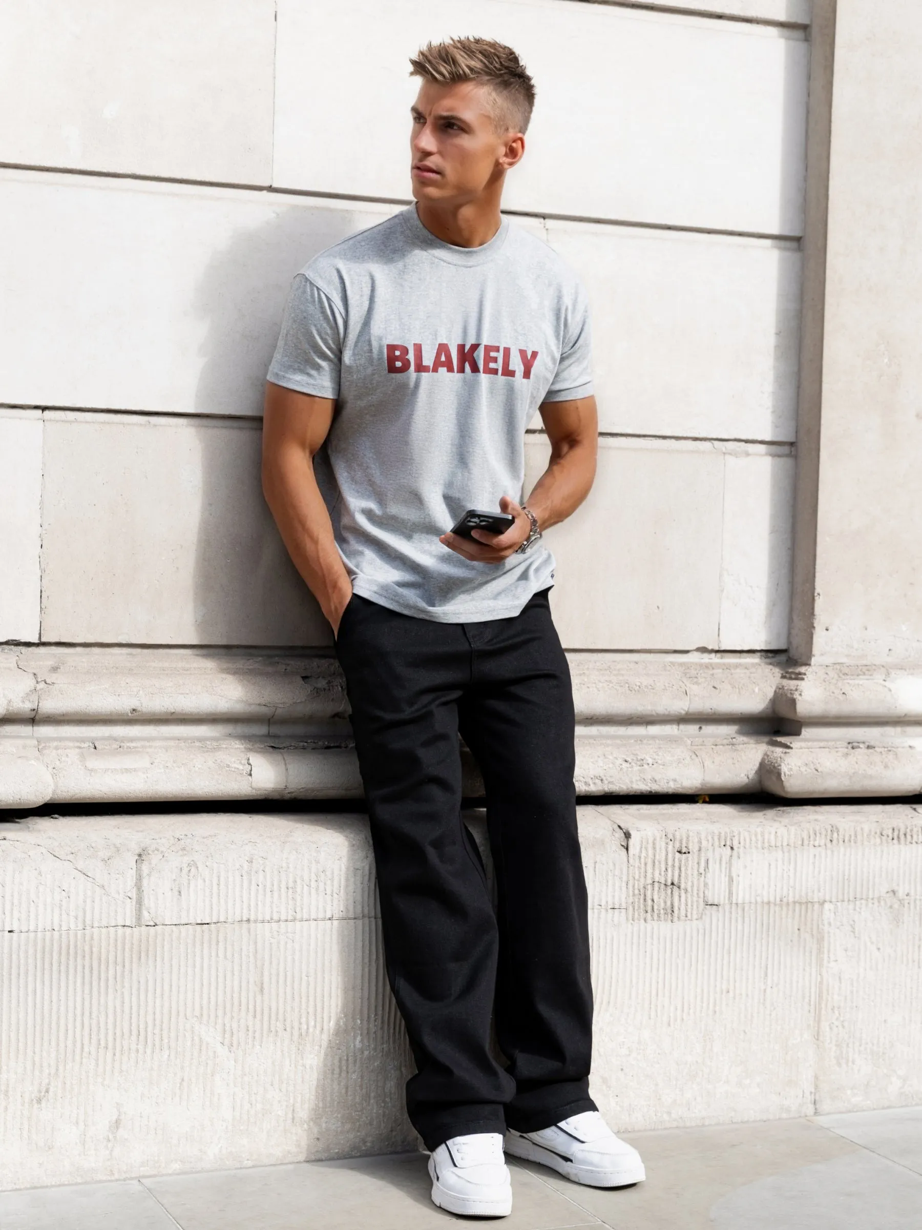 Raife Relaxed T-Shirt - Marl Grey sold by Blakely product image thumbnail 3