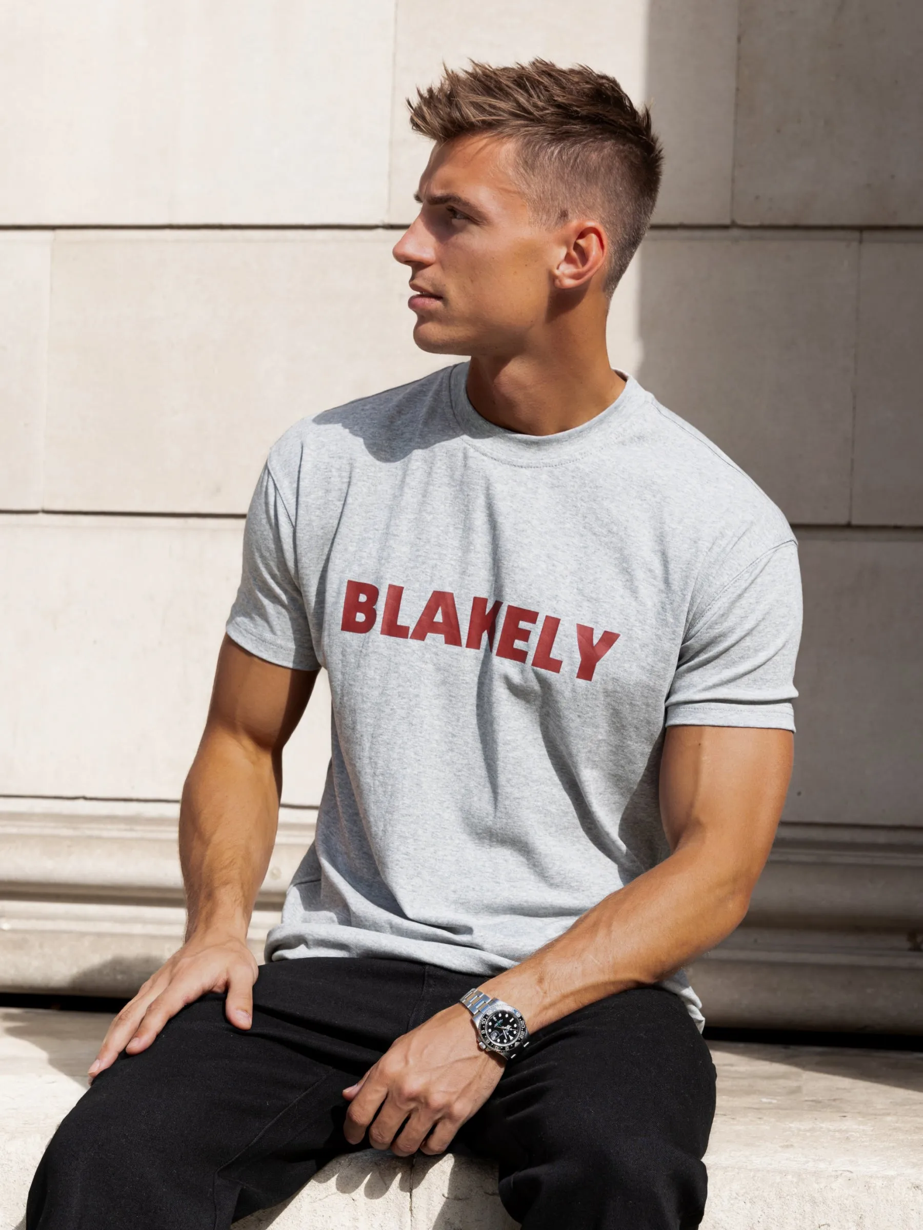 Raife Relaxed T-Shirt - Marl Grey sold by Blakely product image thumbnail 2