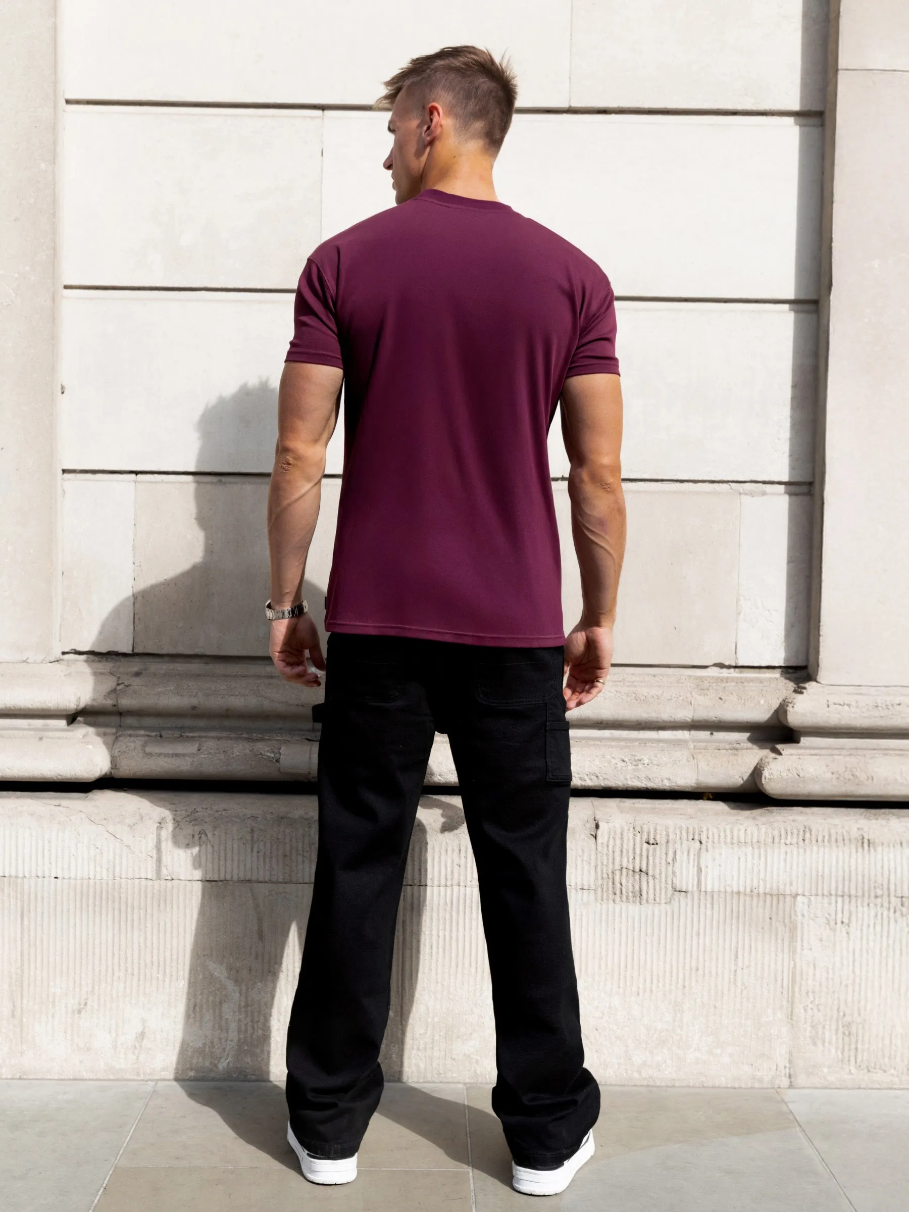 Raife Relaxed T-Shirt - Burgundy sold by Blakely product image thumbnail 3