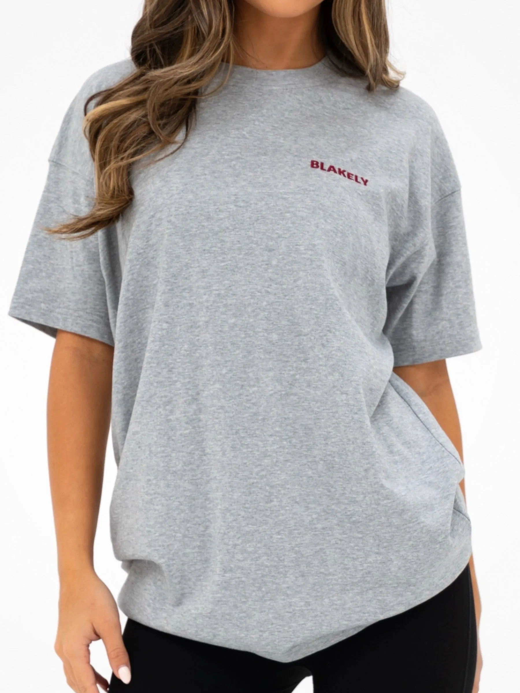 Isla Oversized T-Shirt - Marl Grey sold by Blakely product image thumbnail 5