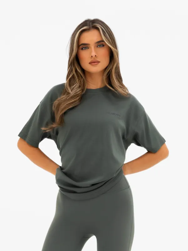 Isla Oversized T-Shirt - Khaki Grey sold by Blakely