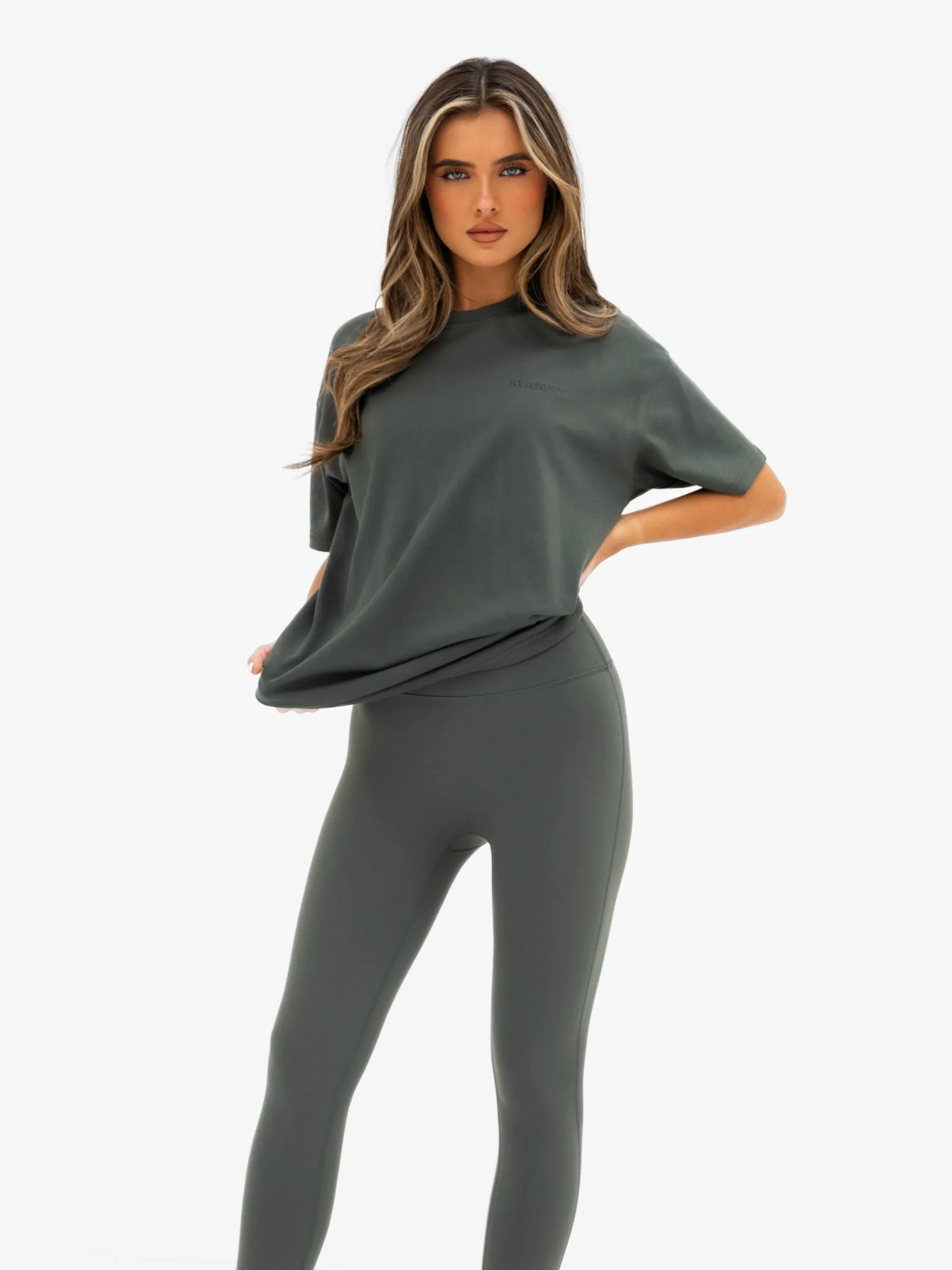 Isla Oversized T-Shirt - Khaki Grey sold by Blakely product image thumbnail 5