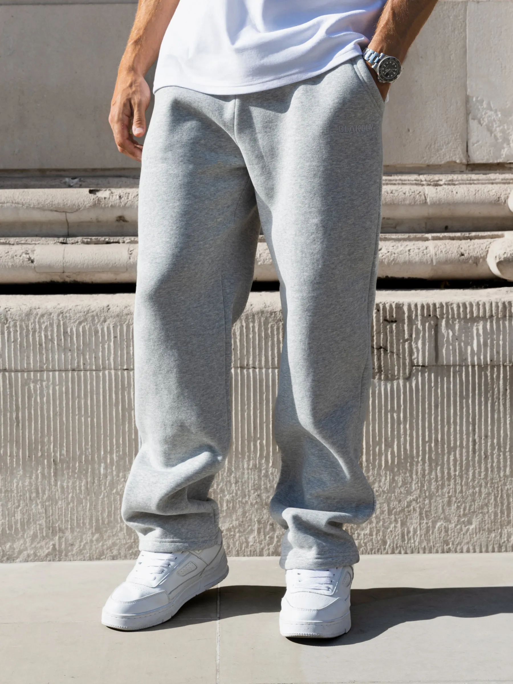 Declan Relaxed Sweatpants - Marl Grey sold by Blakely