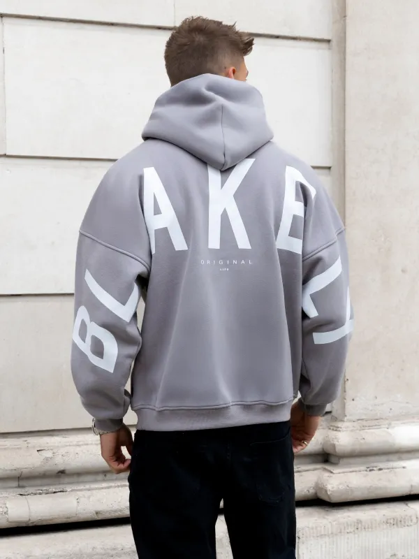 Idris Oversized Hoodie - Mid Grey sold by Blakely