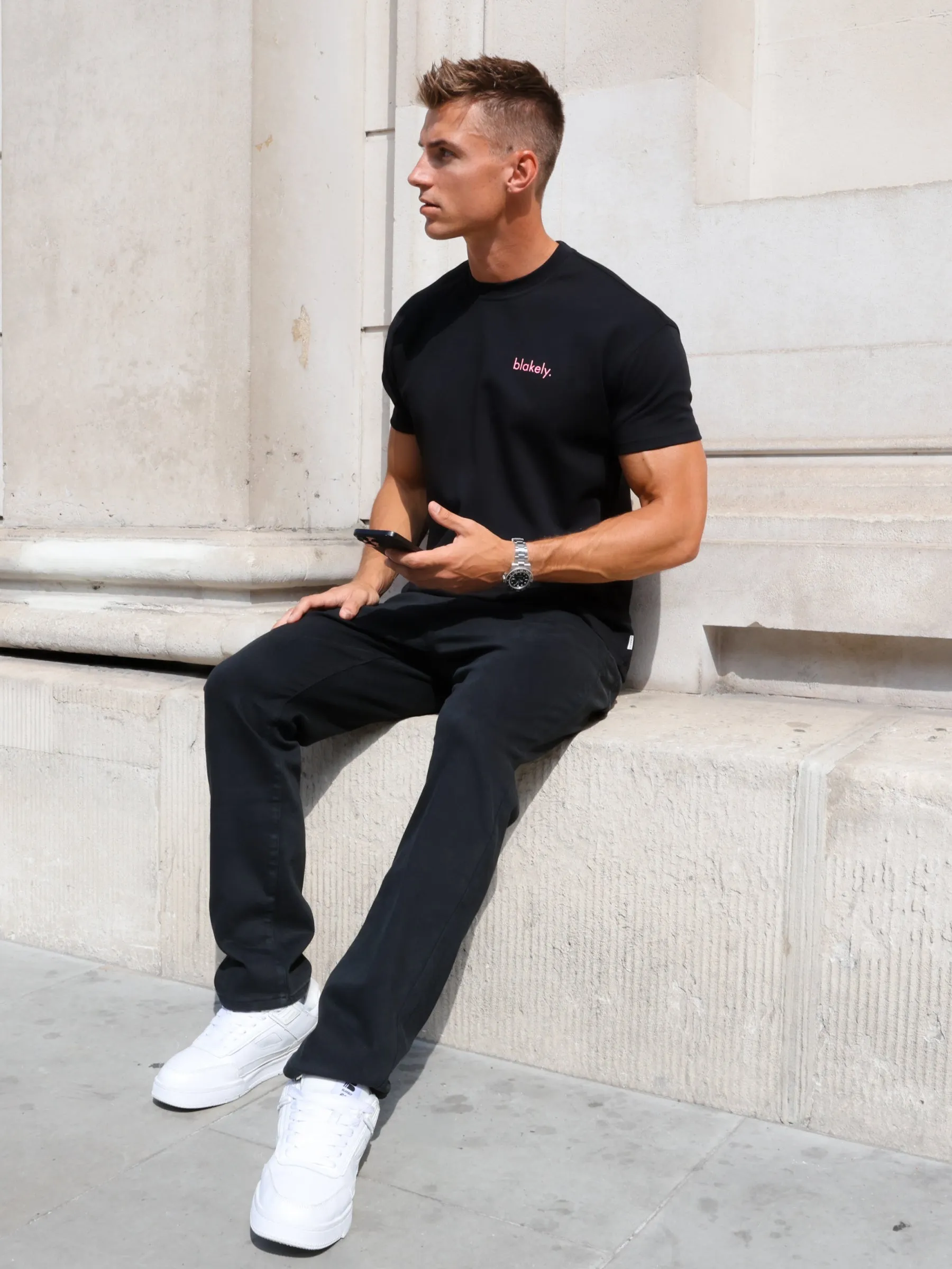 Leo Relaxed T-Shirt - Black sold by Blakely product image thumbnail 5