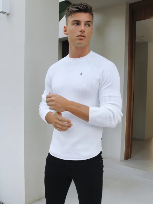 Olton Knit Jumper - White sold by Blakely