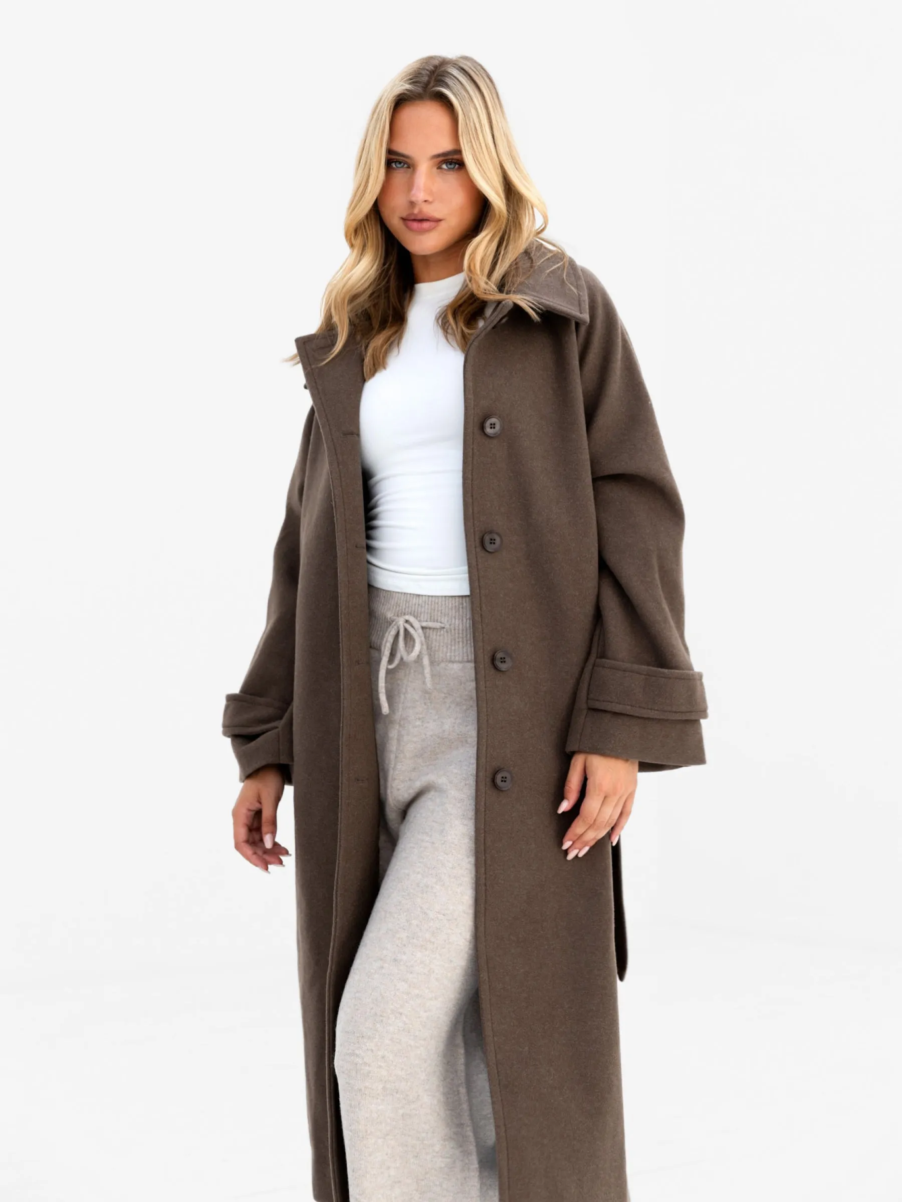 Madalyn Longline Coat - Brown sold by Blakely product image thumbnail 5