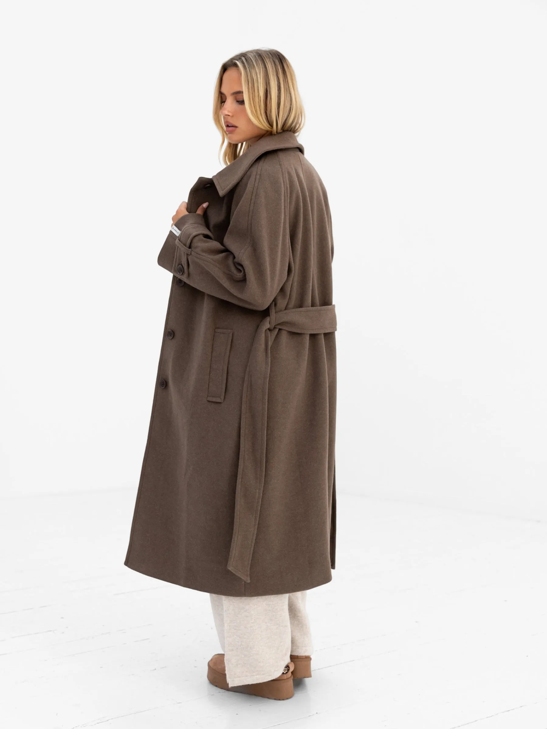 Madalyn Longline Coat - Brown sold by Blakely product image thumbnail 4