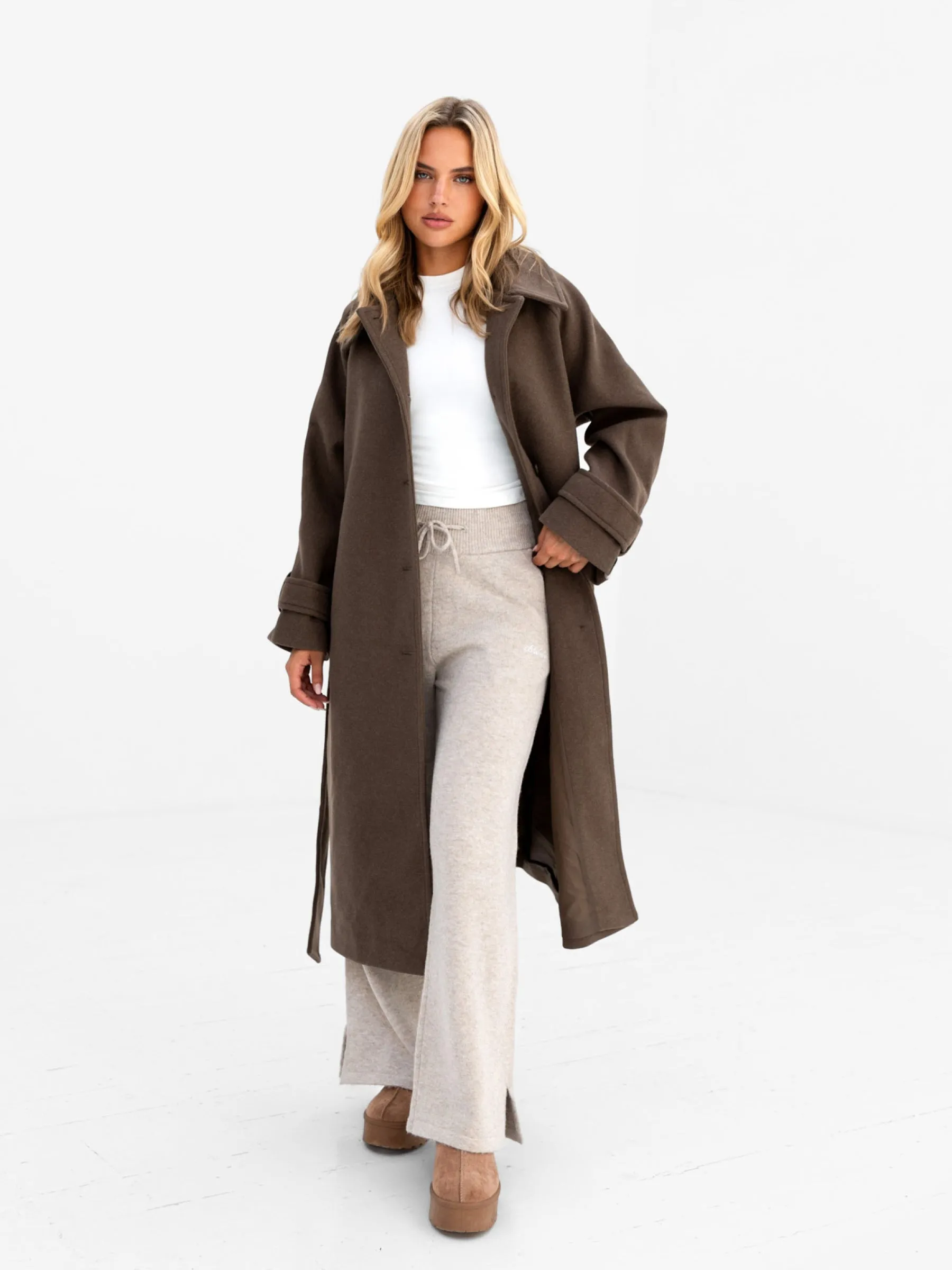 Madalyn Longline Coat - Brown sold by Blakely product image thumbnail 2