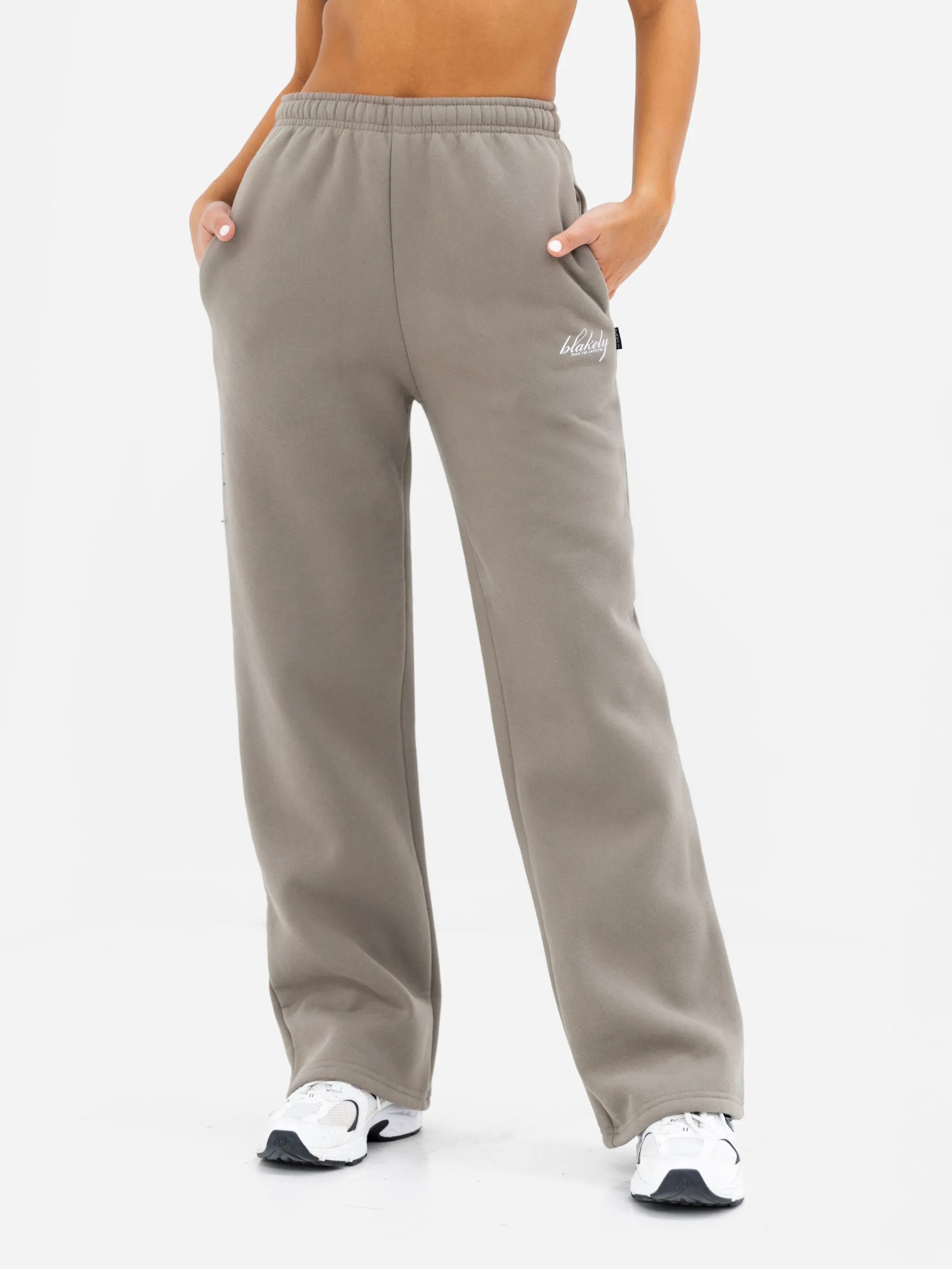Georgia Wide Leg Sweatpants - Safari Green sold by Blakely
