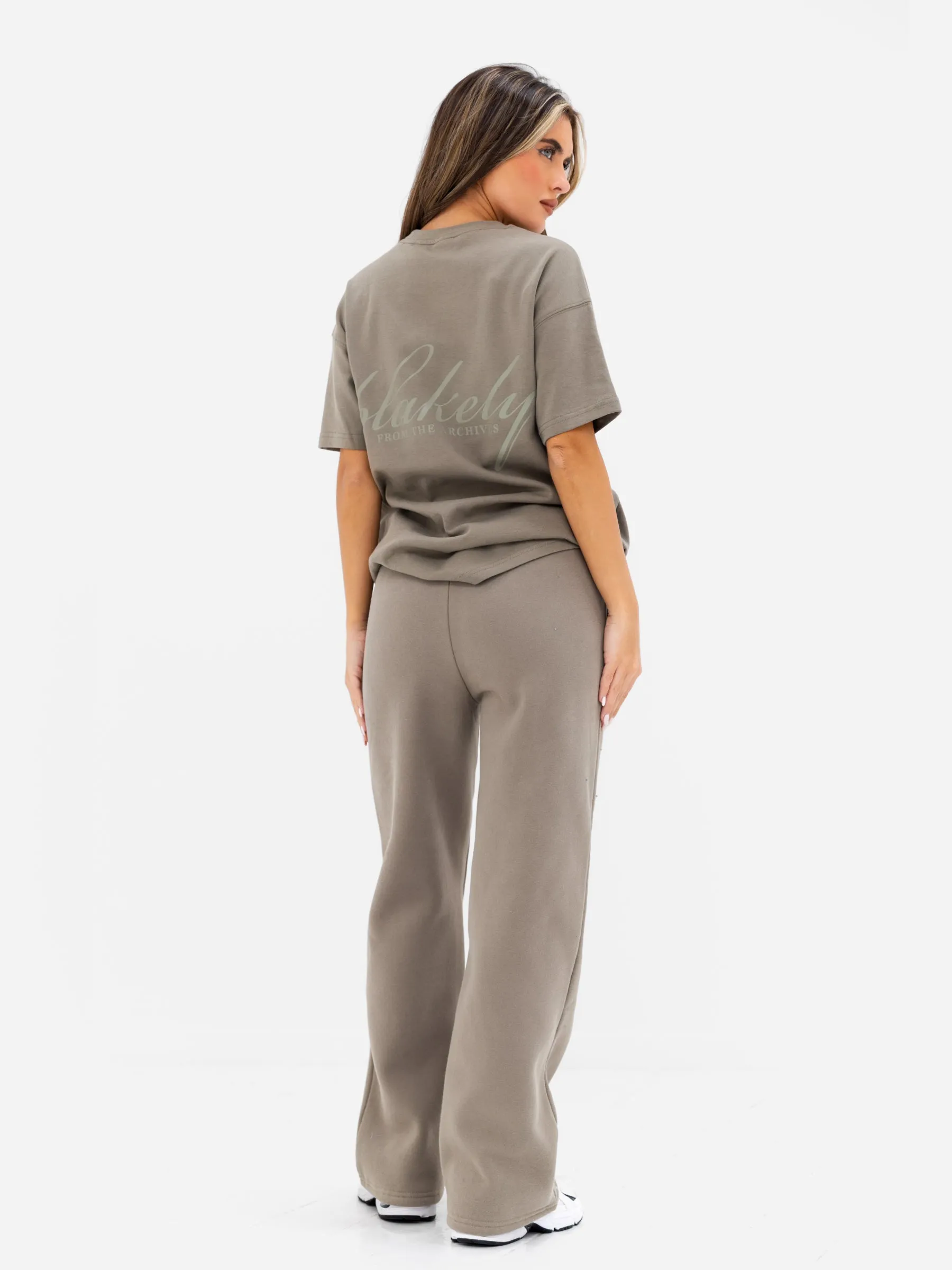 Georgia Wide Leg Sweatpants - Safari Green sold by Blakely product image thumbnail 4