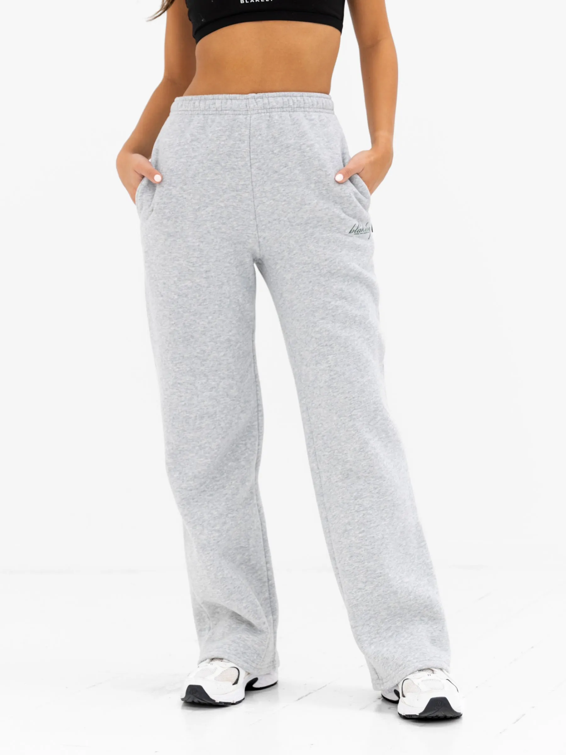 Georgia Wide Leg Sweatpants - Marl Grey sold by Blakely