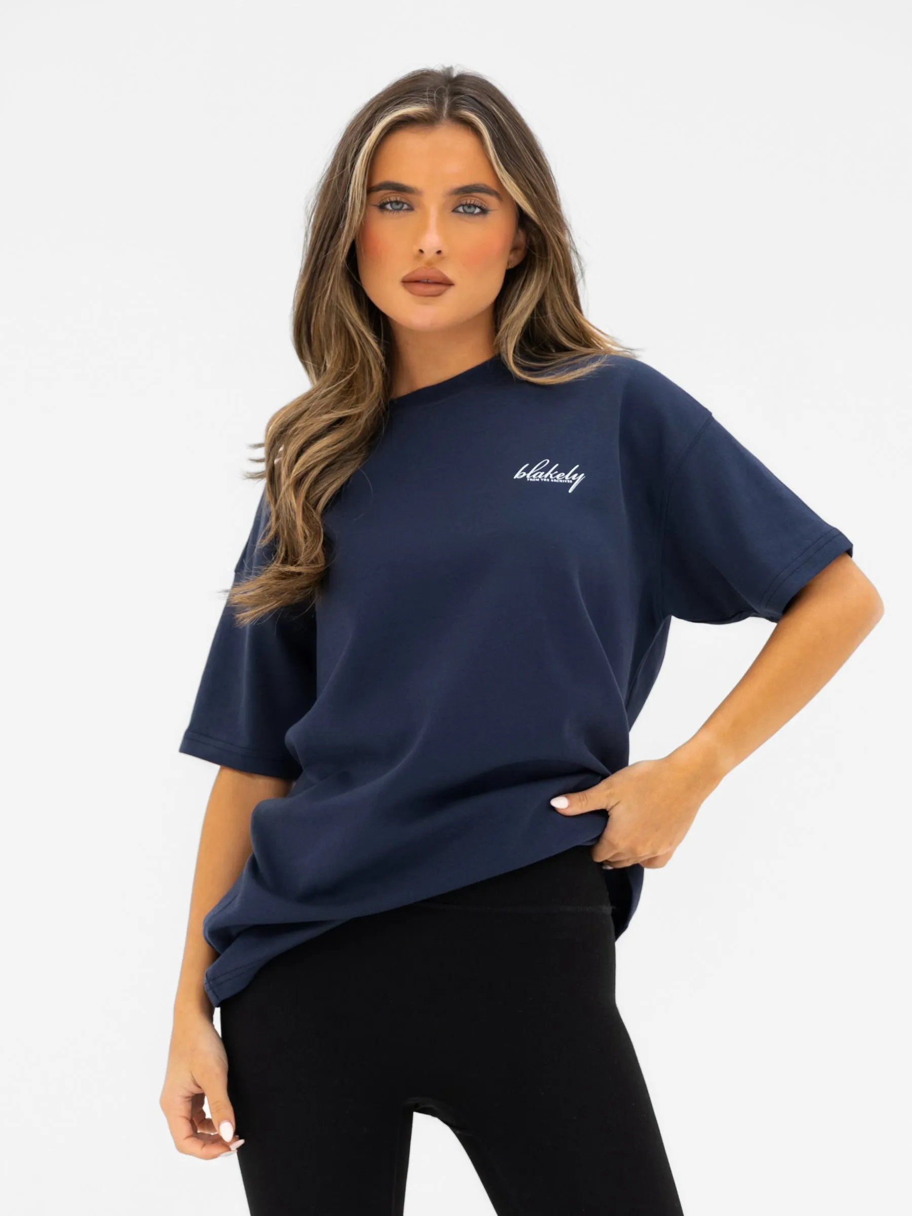 Georgia Oversized T-Shirt - True Navy sold by Blakely product image thumbnail 2