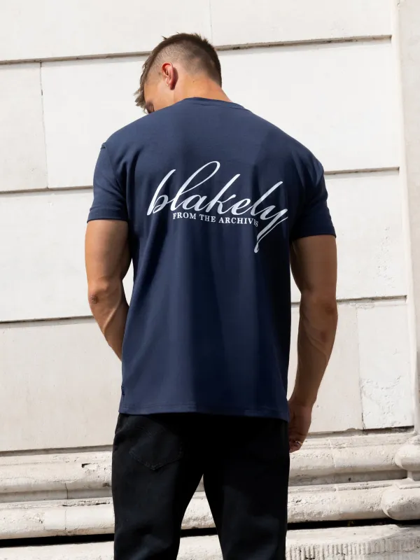 Austin Relaxed T-Shirt - True Navy sold by Blakely