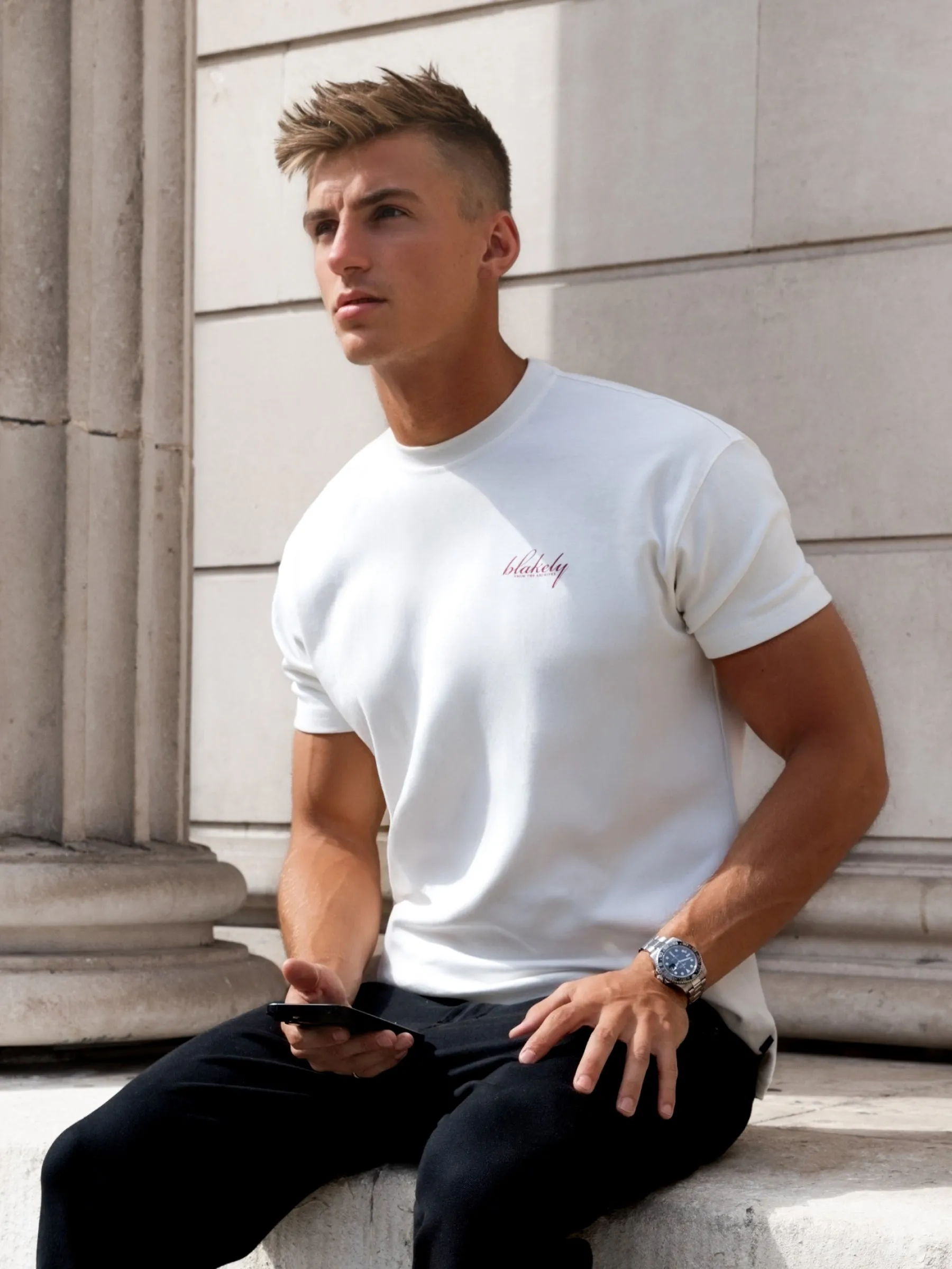Austin Relaxed T-Shirt - Flat White sold by Blakely product image thumbnail 5