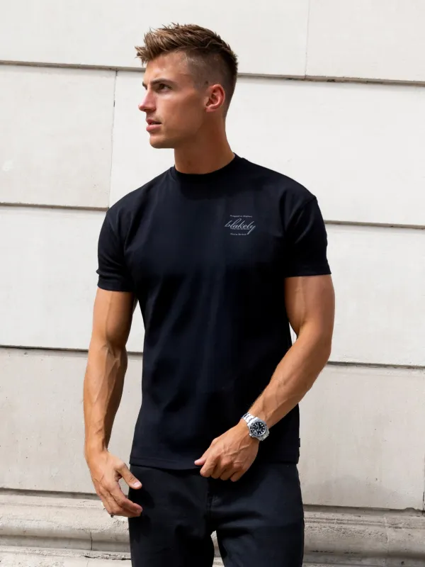 Austin Relaxed Script T-Shirt - Black sold by Blakely