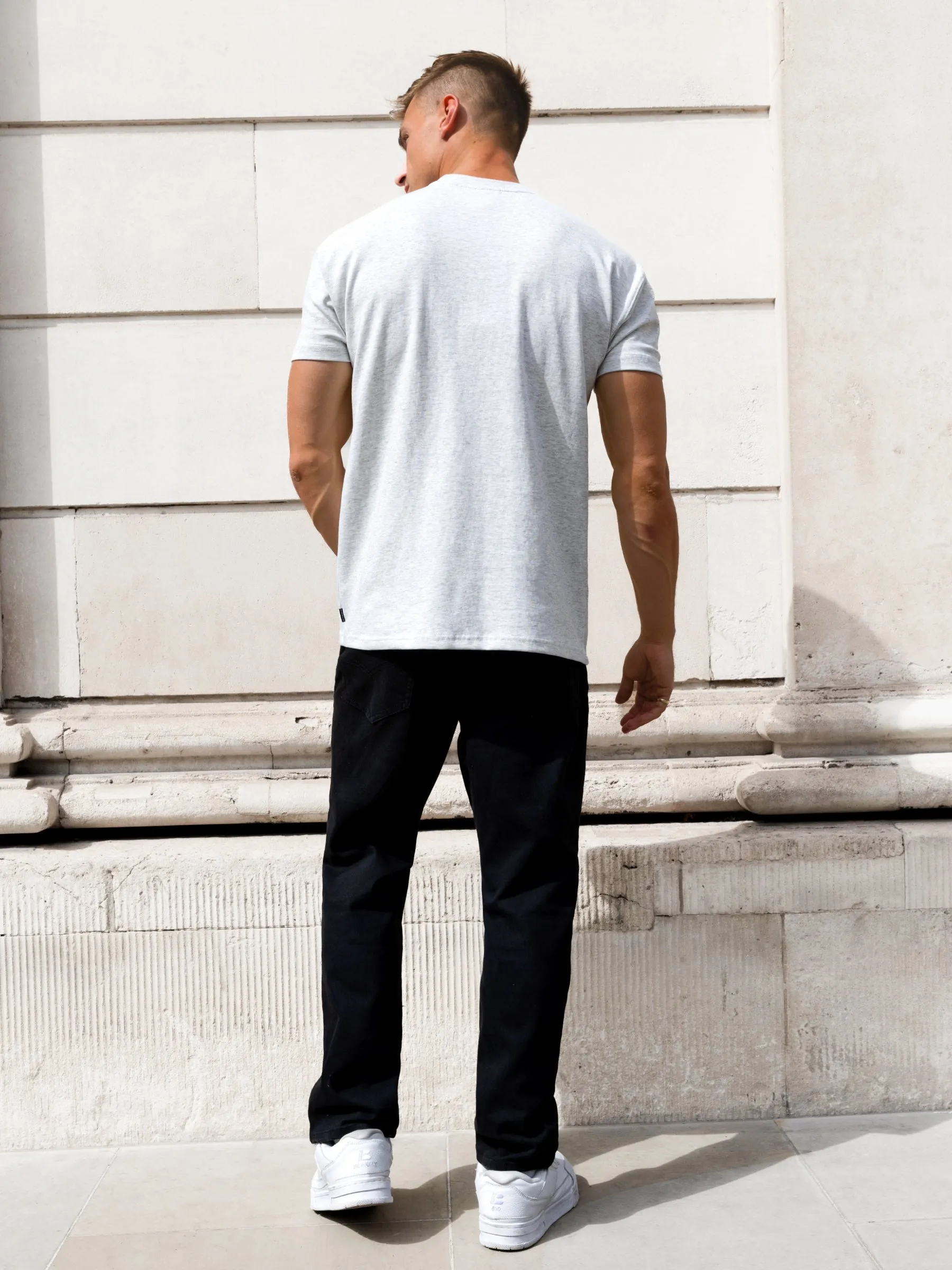 Austin Relaxed Script T-Shirt - Marl White sold by Blakely product image thumbnail 3