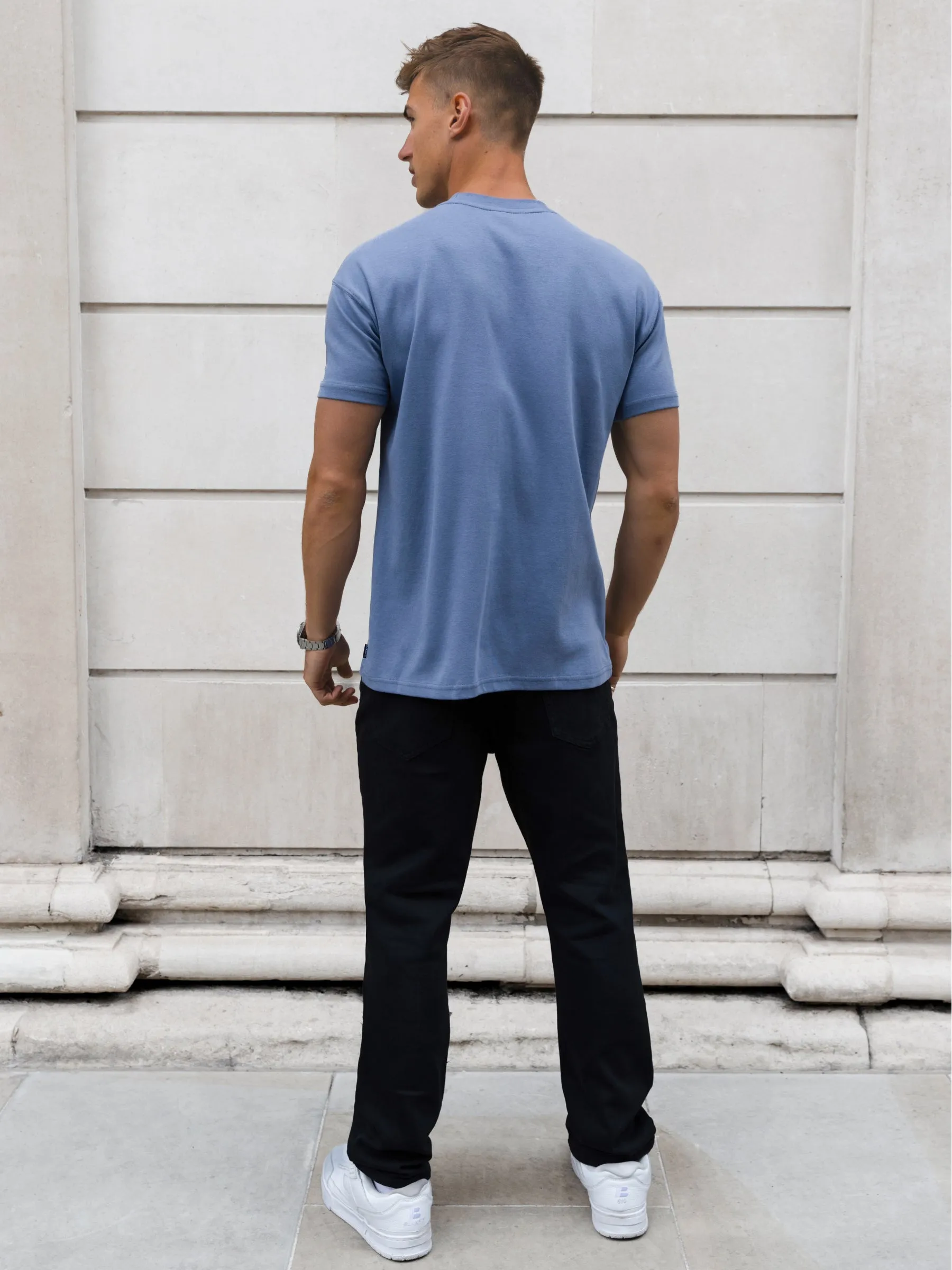 Conrad Relaxed Anchor T-Shirt - Mid Blue sold by Blakely product image thumbnail 3