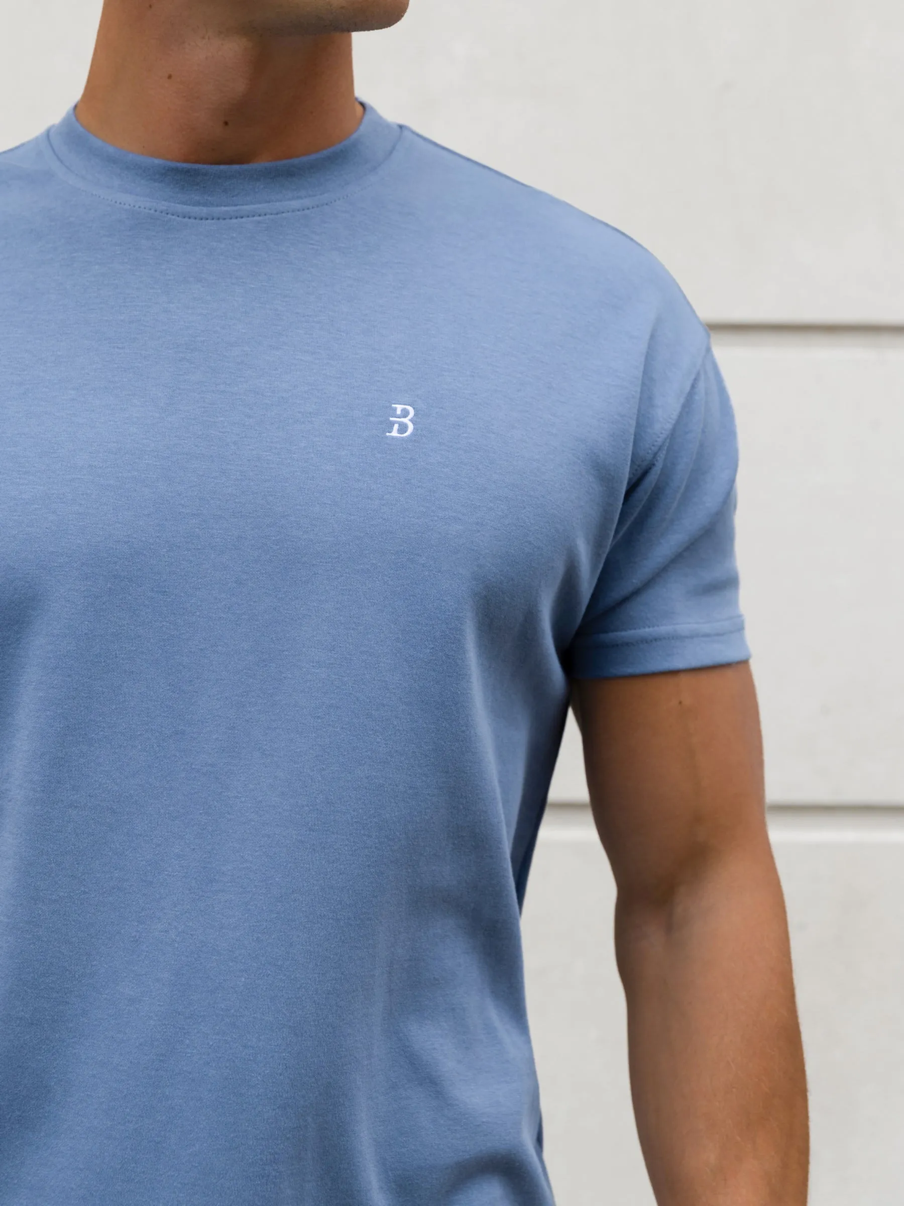 Conrad Relaxed Anchor T-Shirt - Mid Blue sold by Blakely product image thumbnail 5