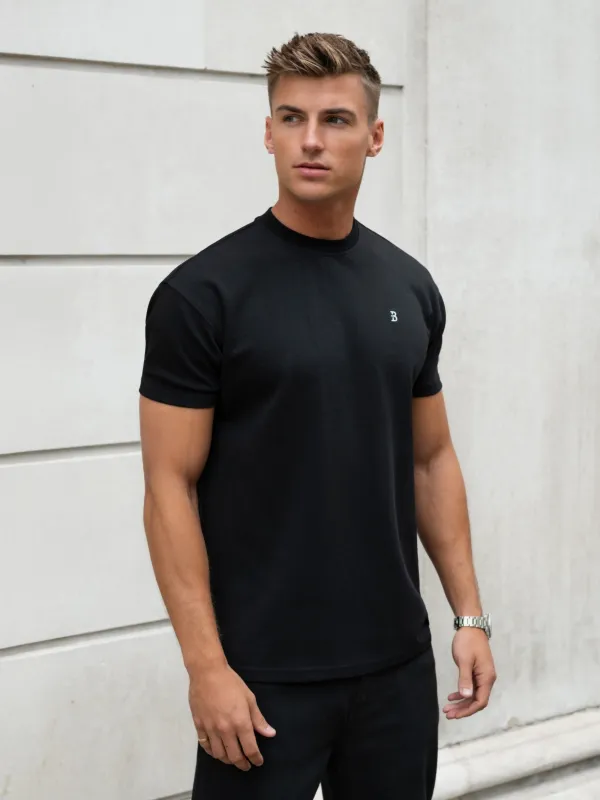 Conrad Relaxed Anchor T-Shirt - Black sold by Blakely
