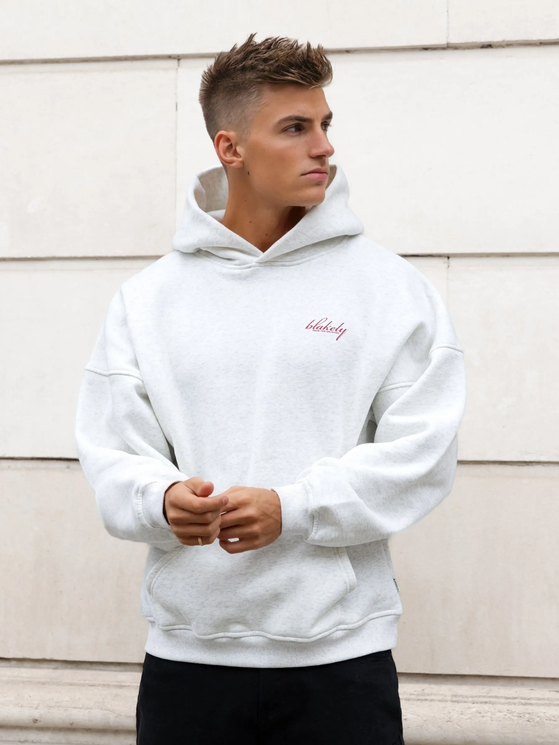 Austin Relaxed Hoodie - Marl White sold by Blakely