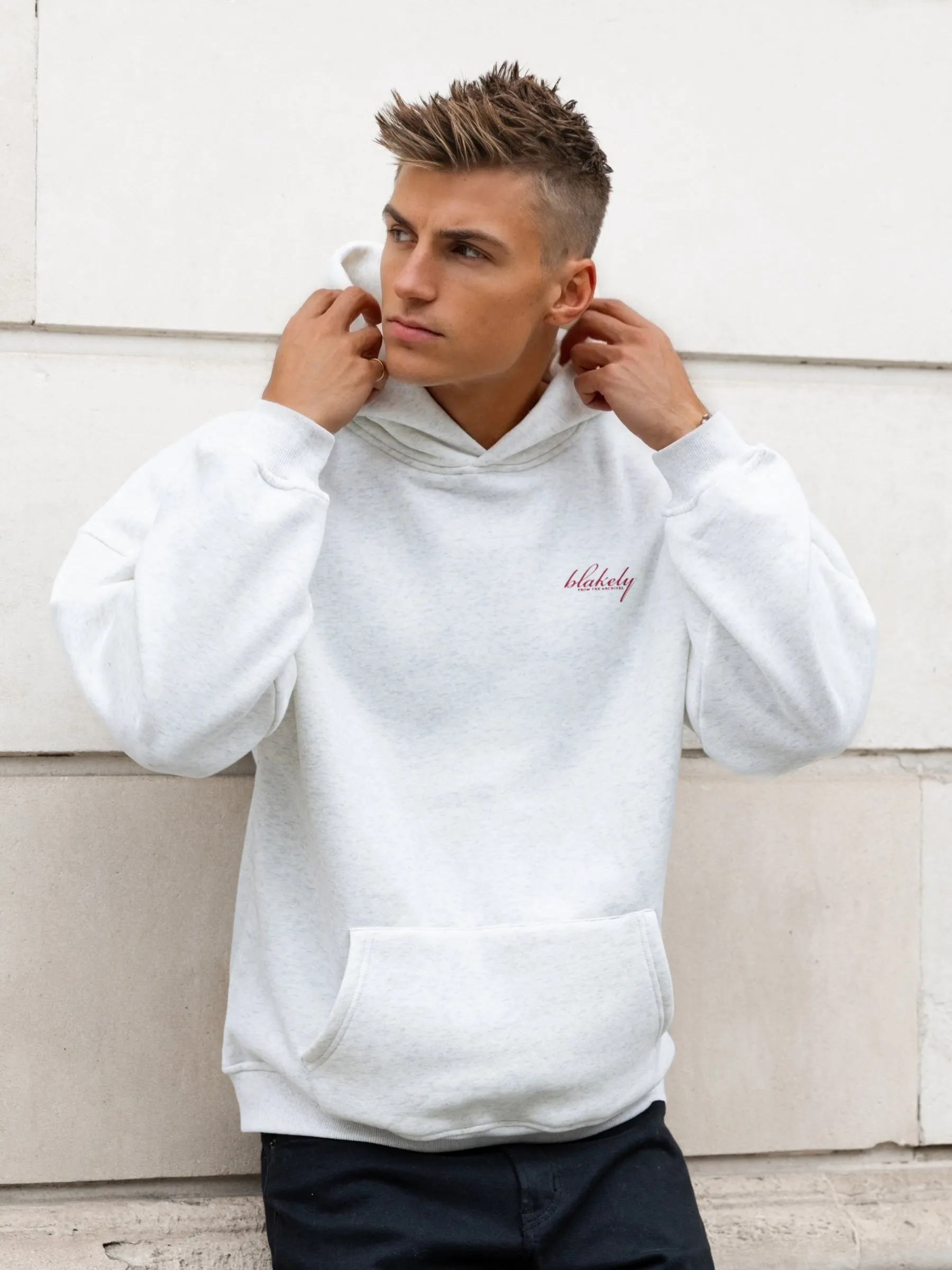 Austin Relaxed Hoodie - Marl White sold by Blakely product image thumbnail 2