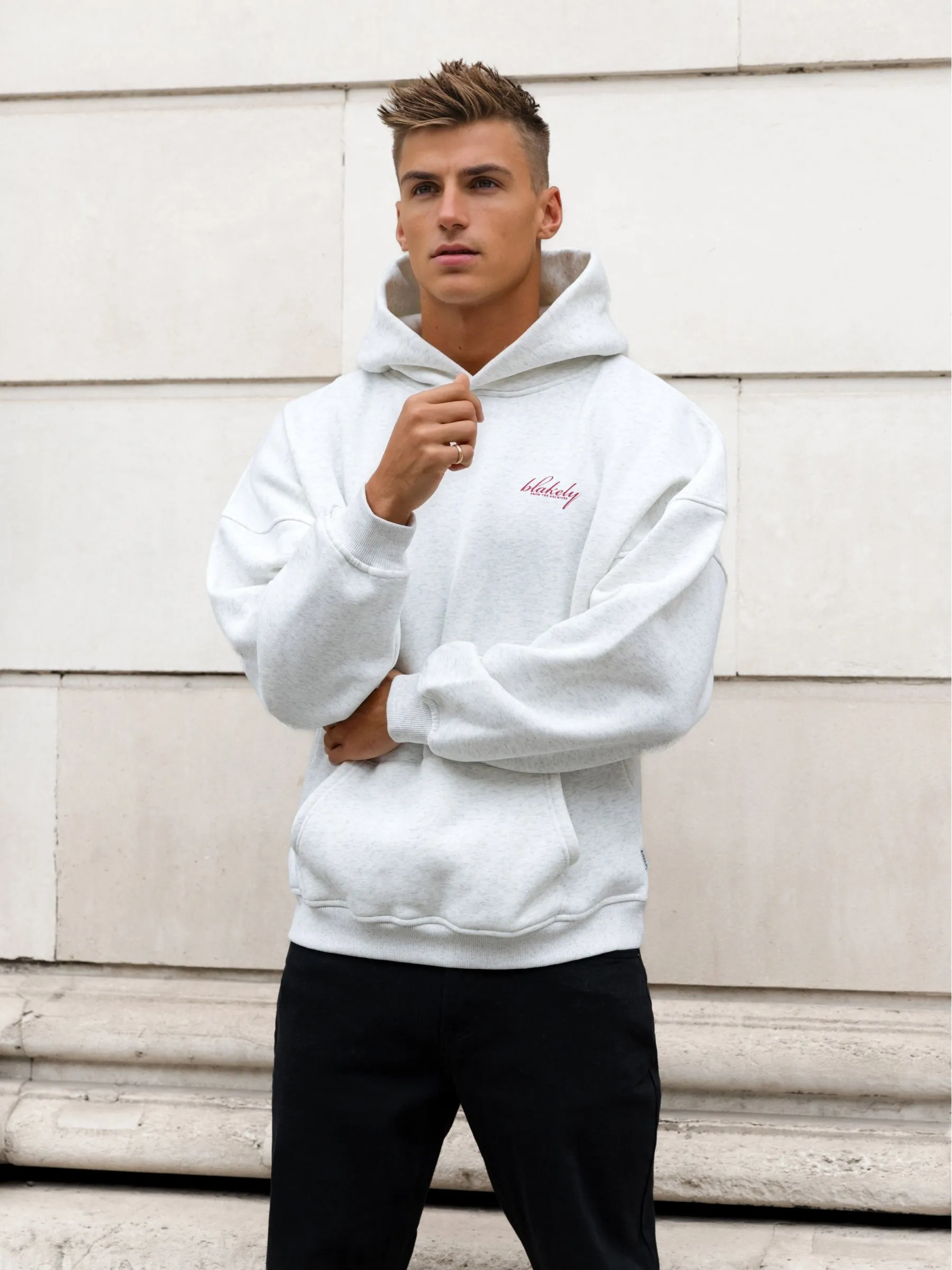 Austin Relaxed Hoodie - Marl White sold by Blakely product image thumbnail 4