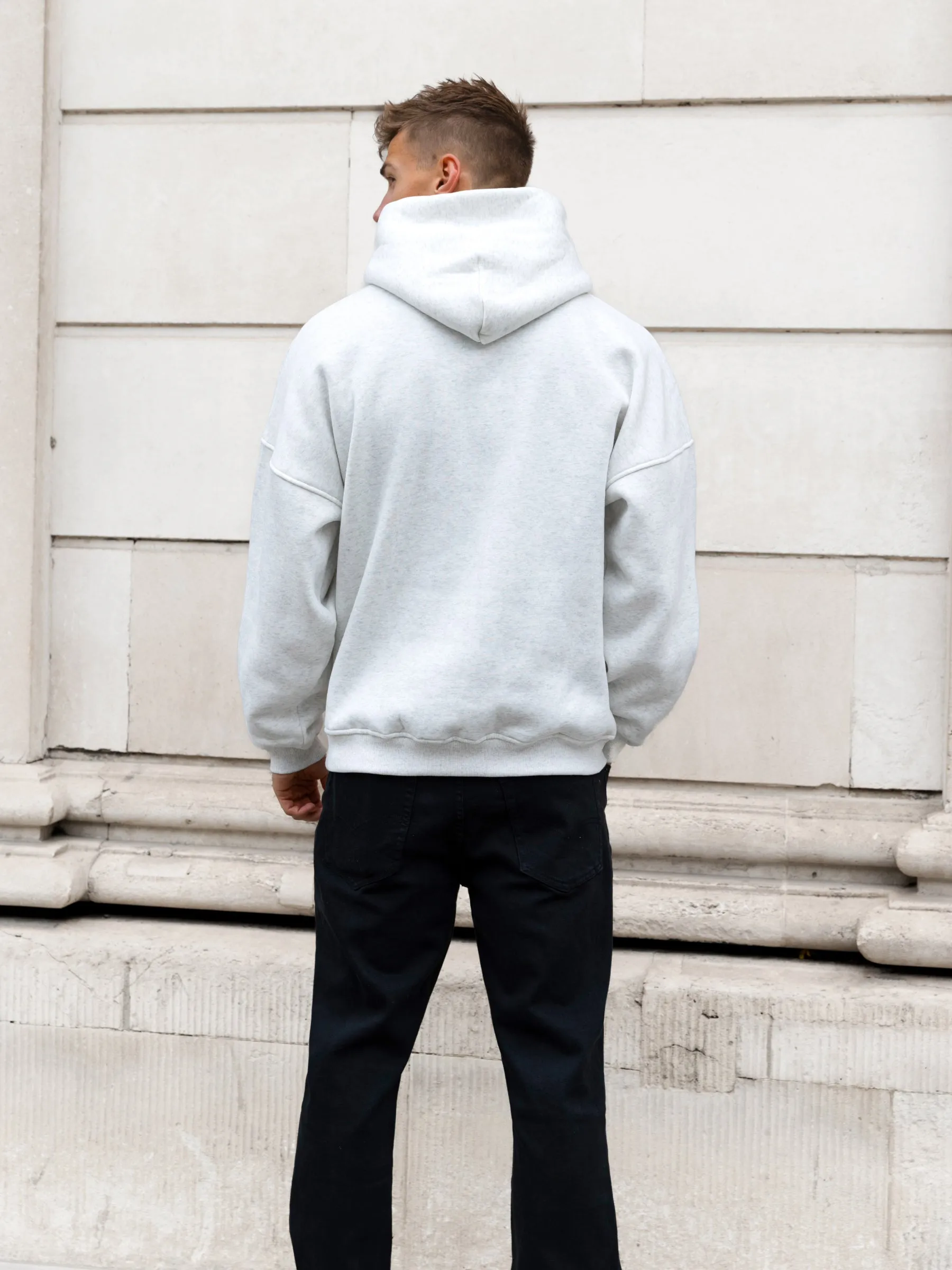 Austin Relaxed Hoodie - Marl White sold by Blakely product image thumbnail 3