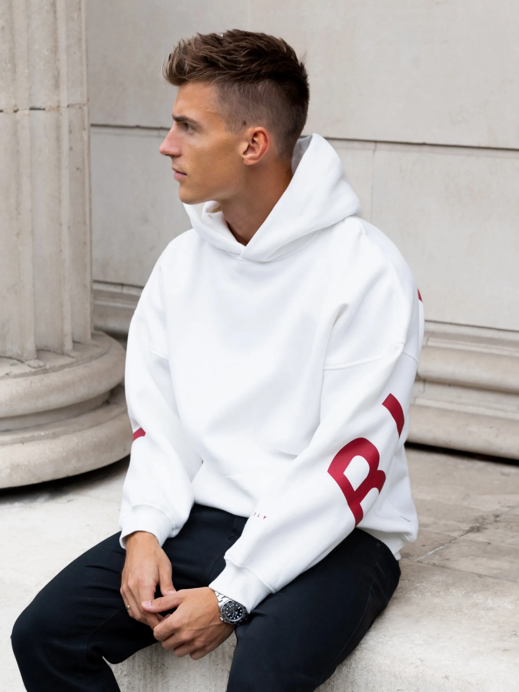 Idris Oversized Hoodie - Flat White sold by Blakely product image thumbnail 2