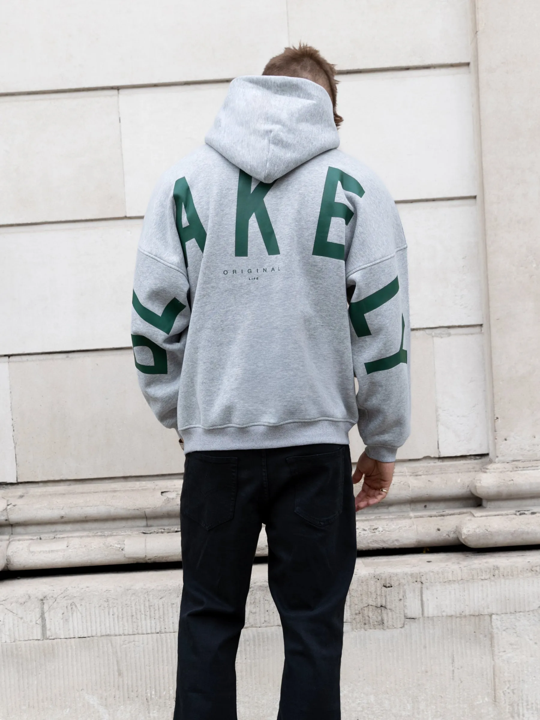 Idris Oversized Hoodie - Marl Grey sold by Blakely product image thumbnail 3