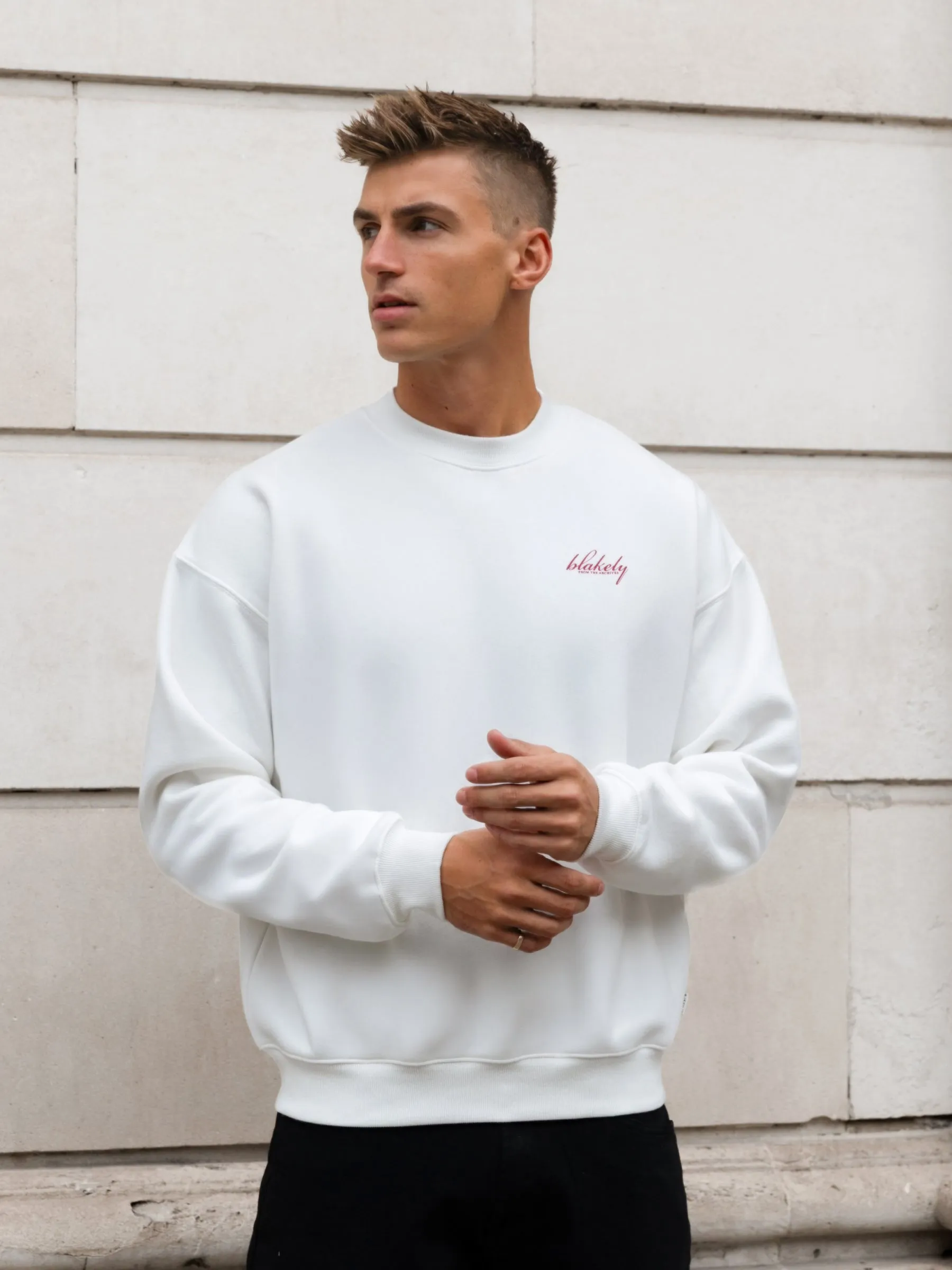 Austin Relaxed Jumper - Flat White sold by Blakely product image thumbnail 2