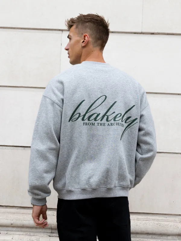 Austin Relaxed Jumper - Marl Grey sold by Blakely