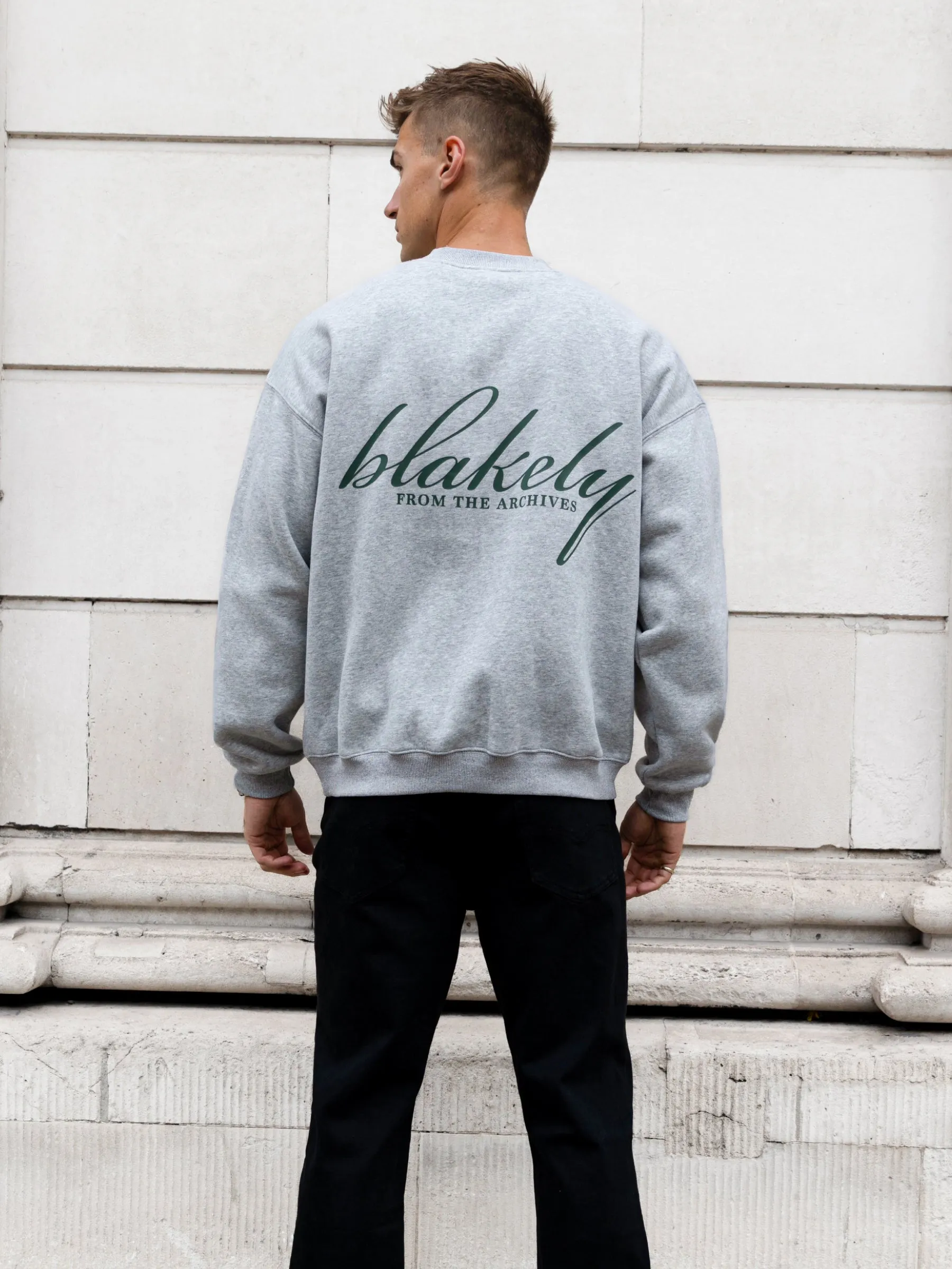 Austin Relaxed Jumper - Marl Grey sold by Blakely product image thumbnail 4