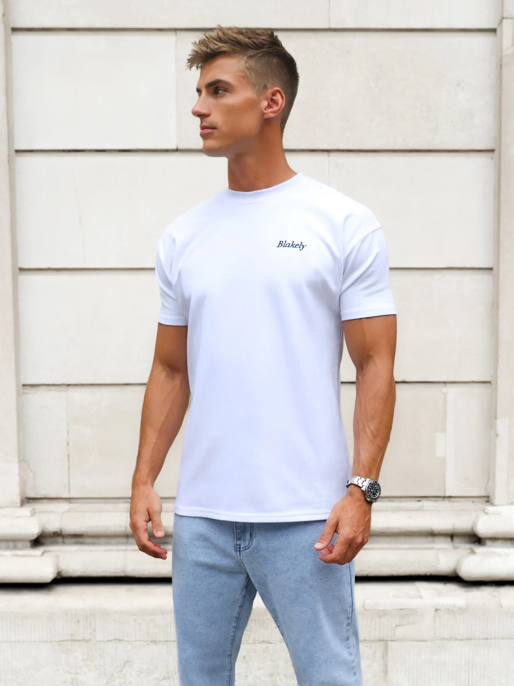 Orange Print Relaxed T-Shirt - White sold by Blakely product image thumbnail 5