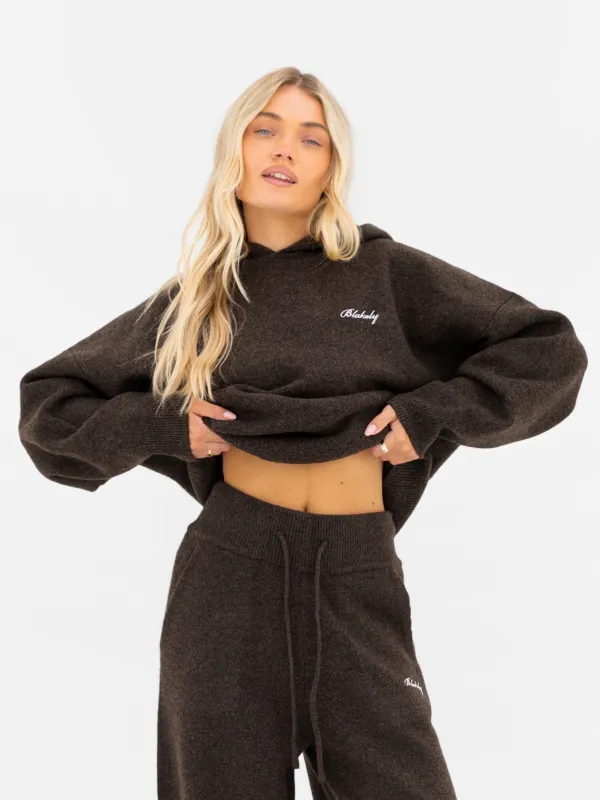 Oversized Knitted Hoodie - Chocolate Brown sold by Blakely