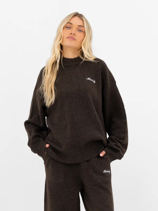 Oversized Knitted Jumper - Chocolate Brown sold by Blakely