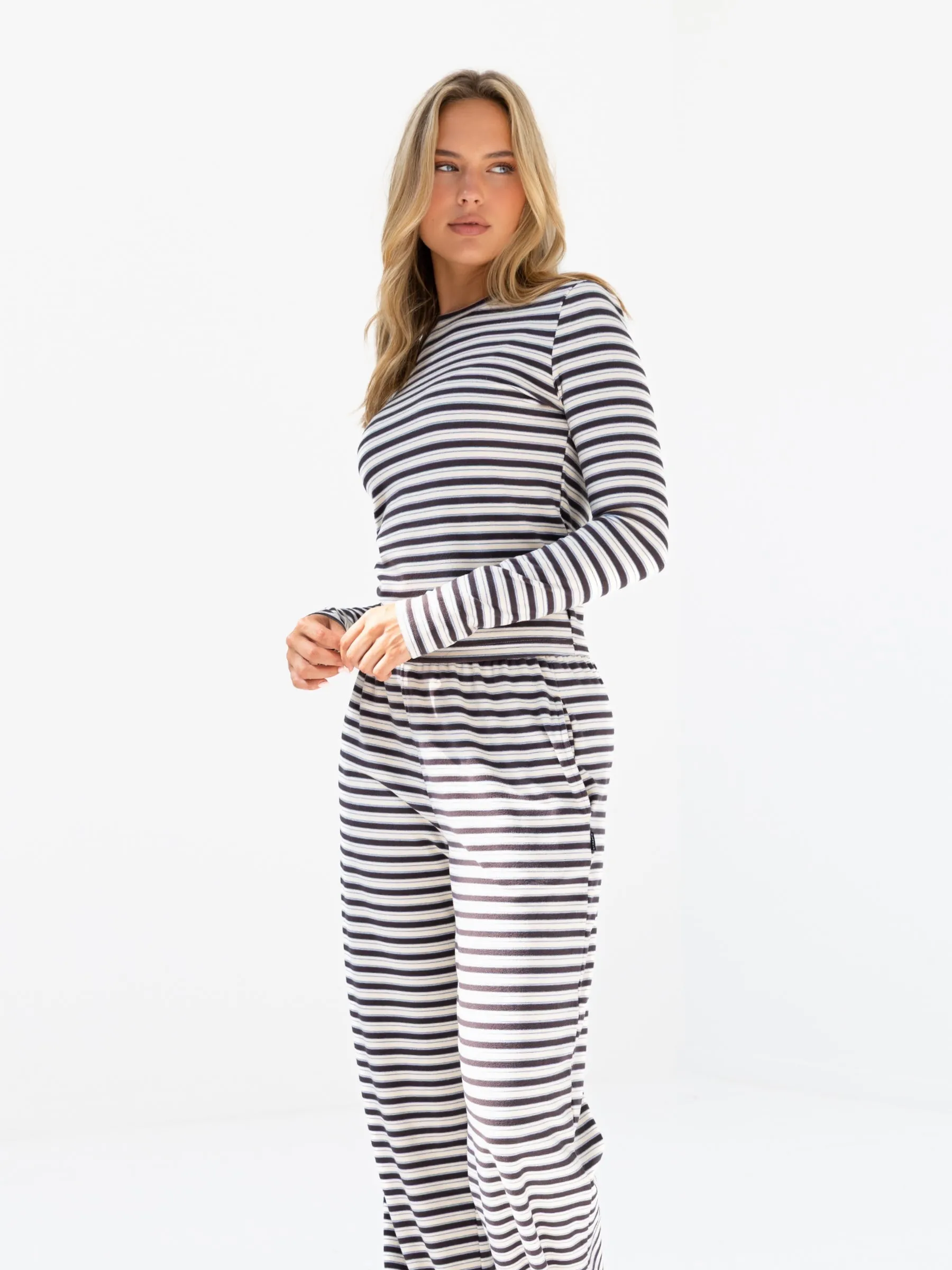 Sadie Stripe Trousers - Charcoal Stripe sold by Blakely product image thumbnail 5