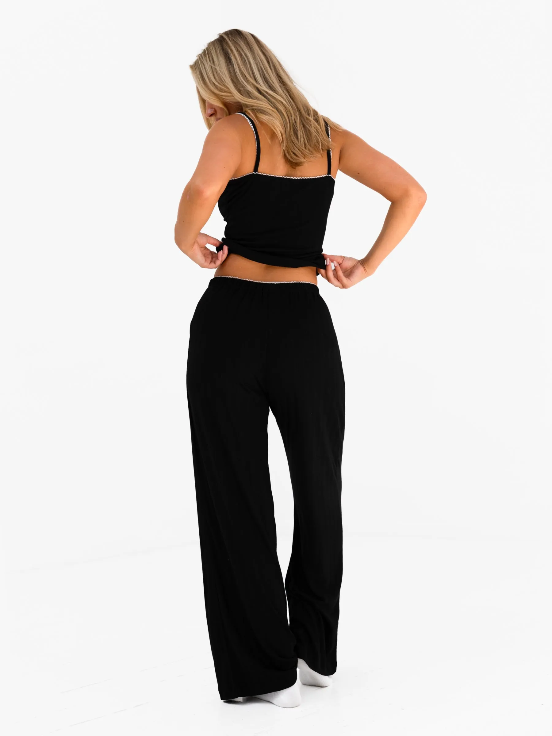 Aria Pointelle Top - Black sold by Blakely product image thumbnail 4